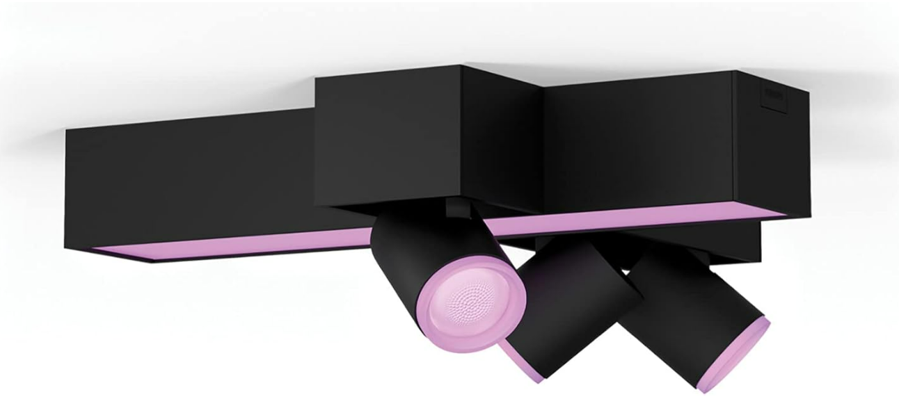 Philips Lighting Hue White and Color Ambiance Centris 3 Spots - Noir, compatible Bluetooth [Classe énergétique G]