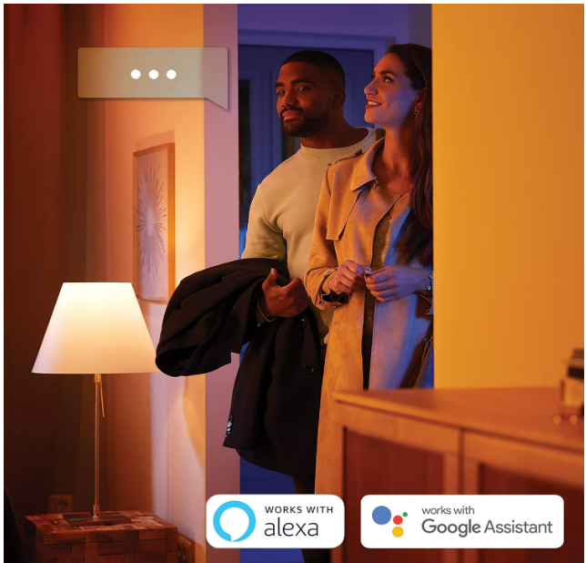 Philips Lighting Hue White and Color Ambiance Centris 3 Spots - Noir, compatible Bluetooth [Classe énergétique G]