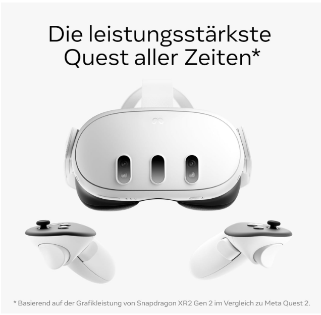 Meta Quest 3 512 Go – Le plus puissant des Quest – Expériences de réalité mixte ultimes – Casque tout-en-un avec manettes, résolution 4K + affichage Infinite Display