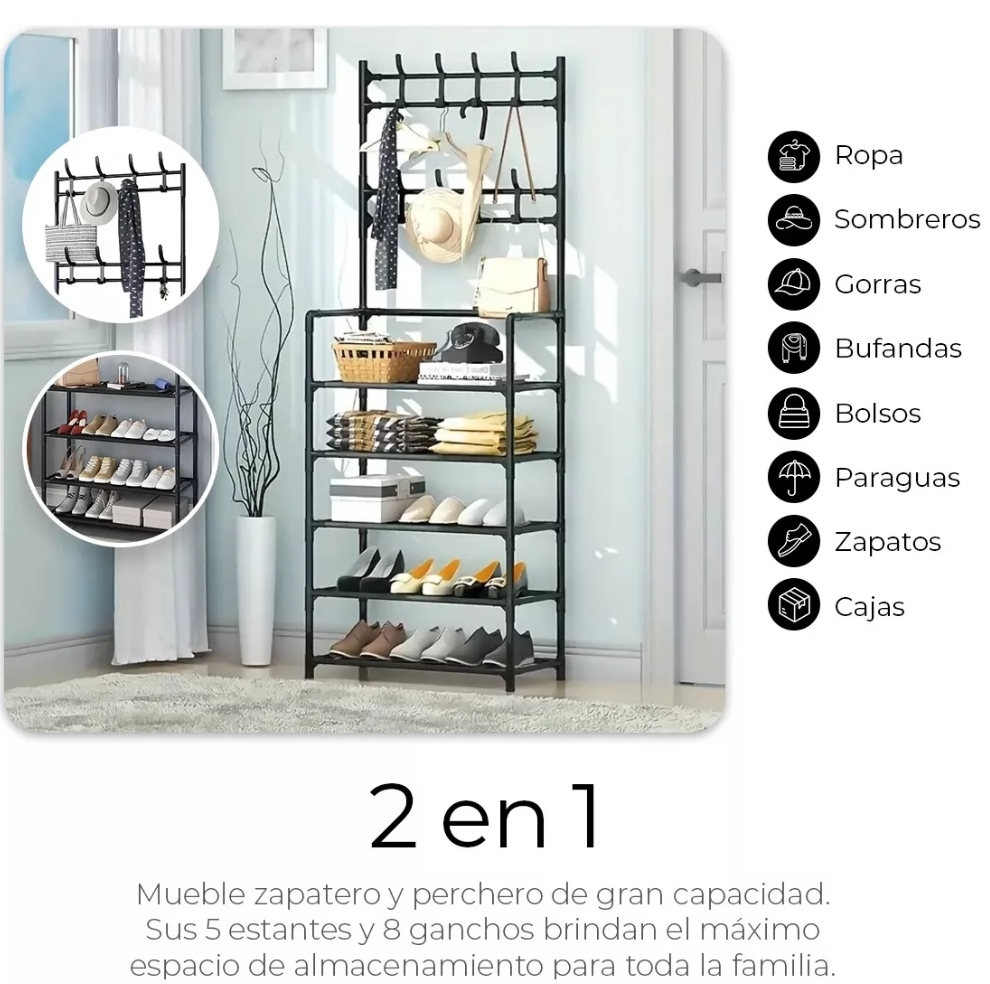 Perchero con Zapatera 5 niveles