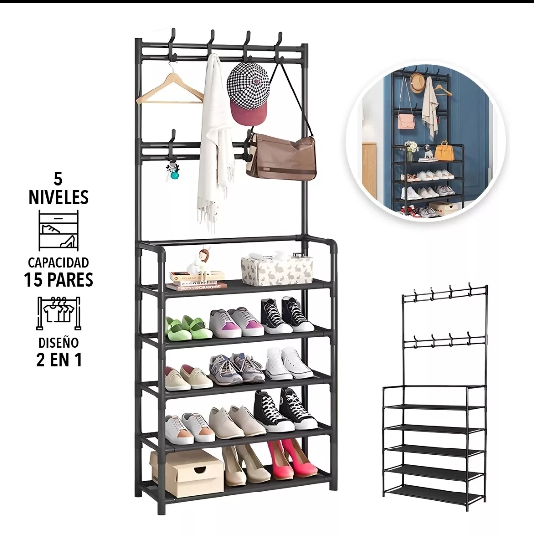 Perchero con Zapatera 5 niveles