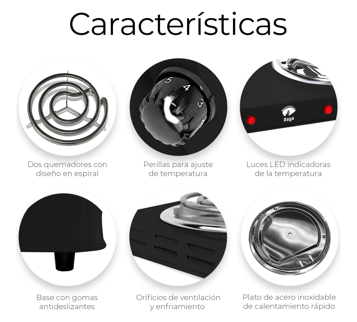 Parrilla electrica Negro 5 Niveles