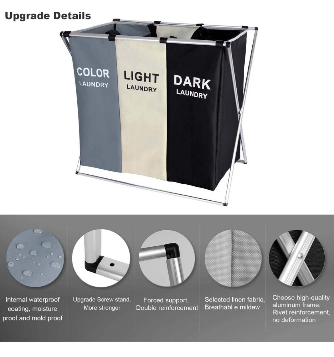 Cesto de Ropa con 3 Niveles