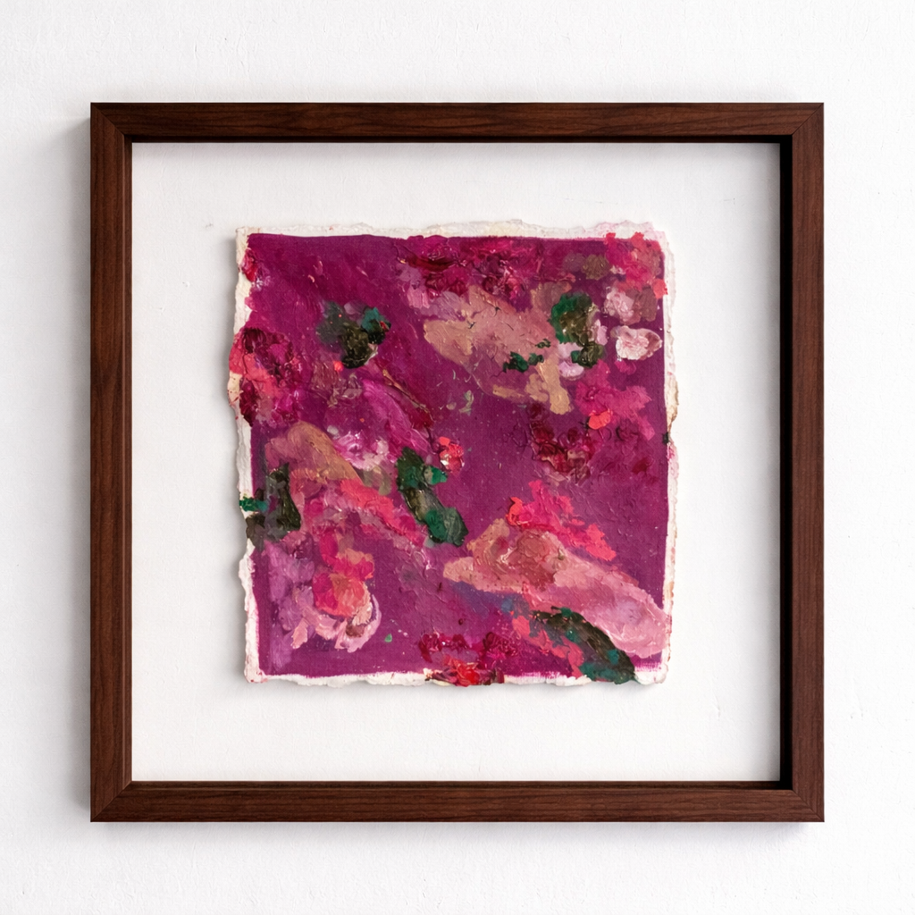 As the World Caves In, Oil on Paper