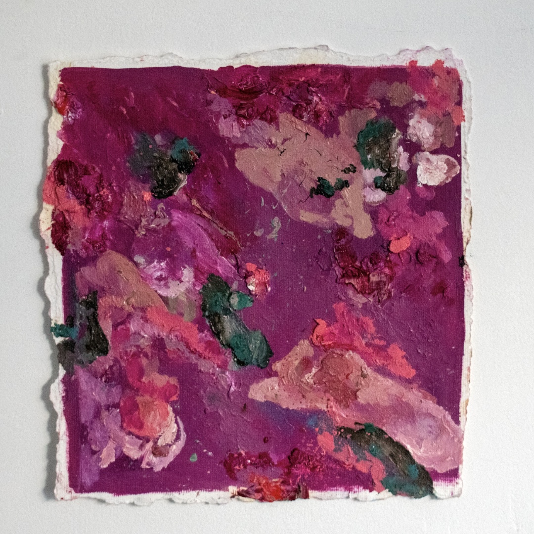 As the World Caves In, Oil on Paper