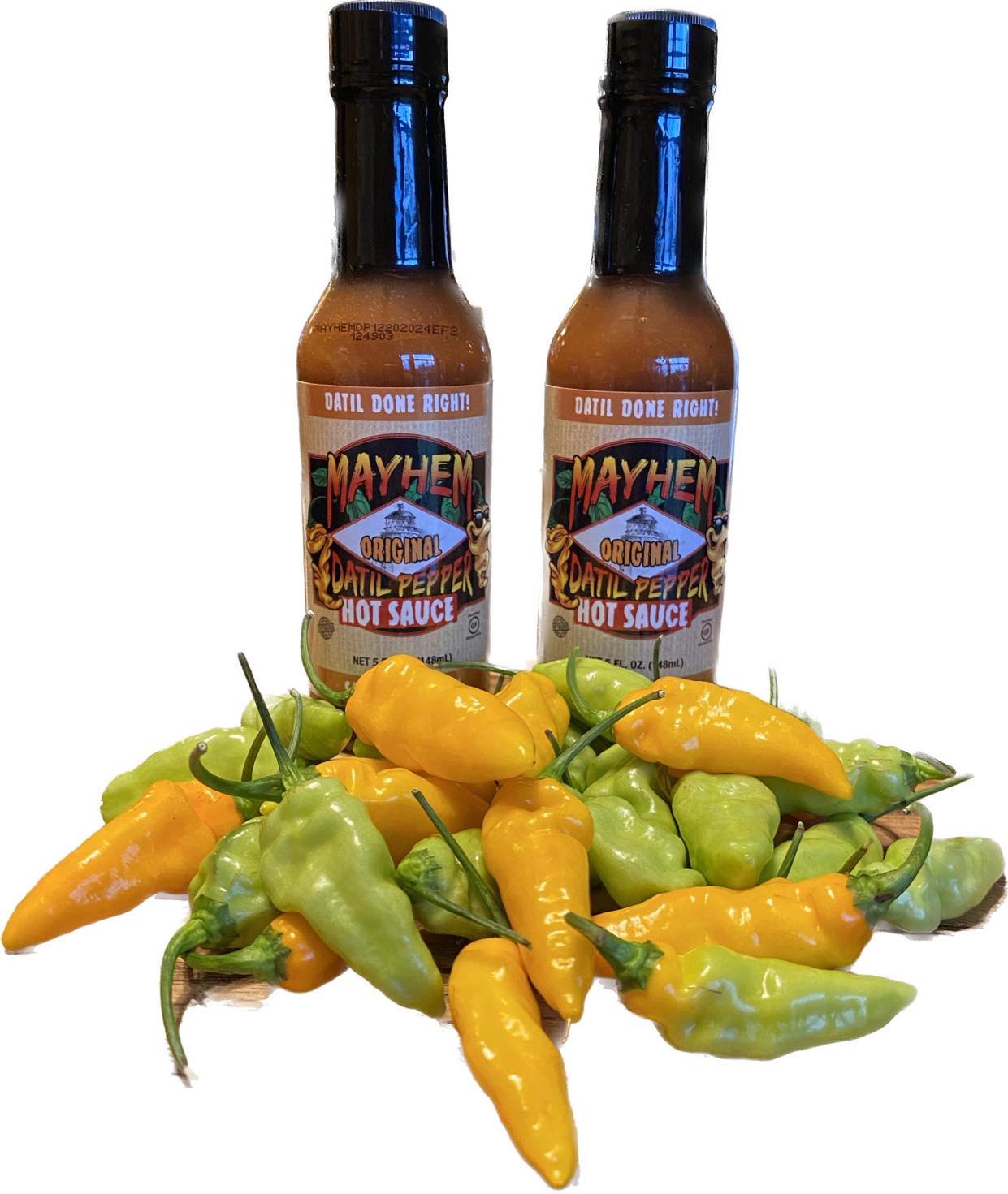 2 Pack Mayhem "Original" Datil Pepper Hot Sauce