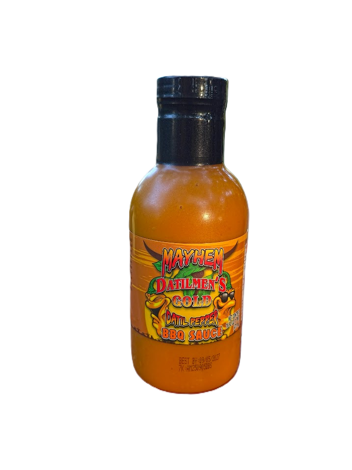 3 Pack - 16 oz. Mayhem Datilmen's Gold BBQ Sauce