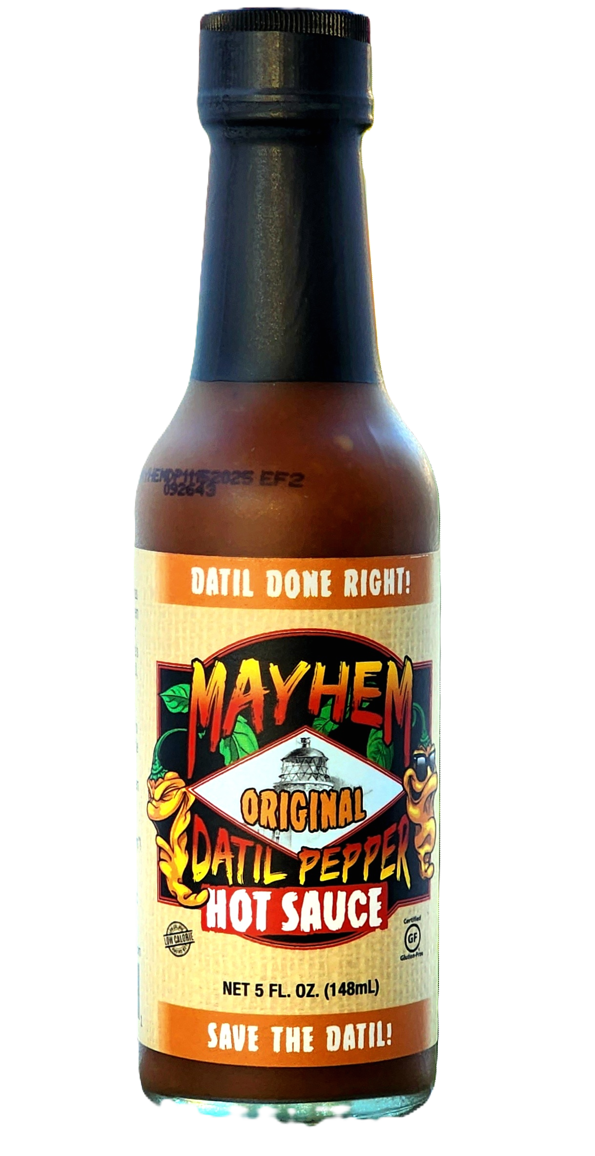 3 X 25- Heirloom Datil Pepper Seeds + FREE Mayhem Hot Sauce