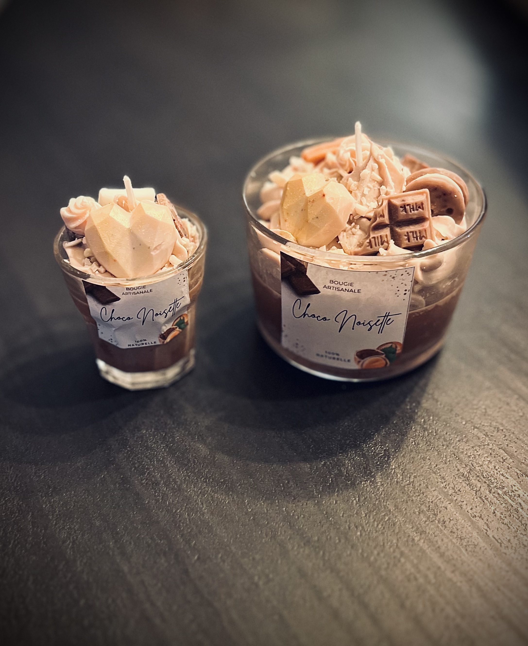 Bougie gourmande - Parfum Choco-Noisette