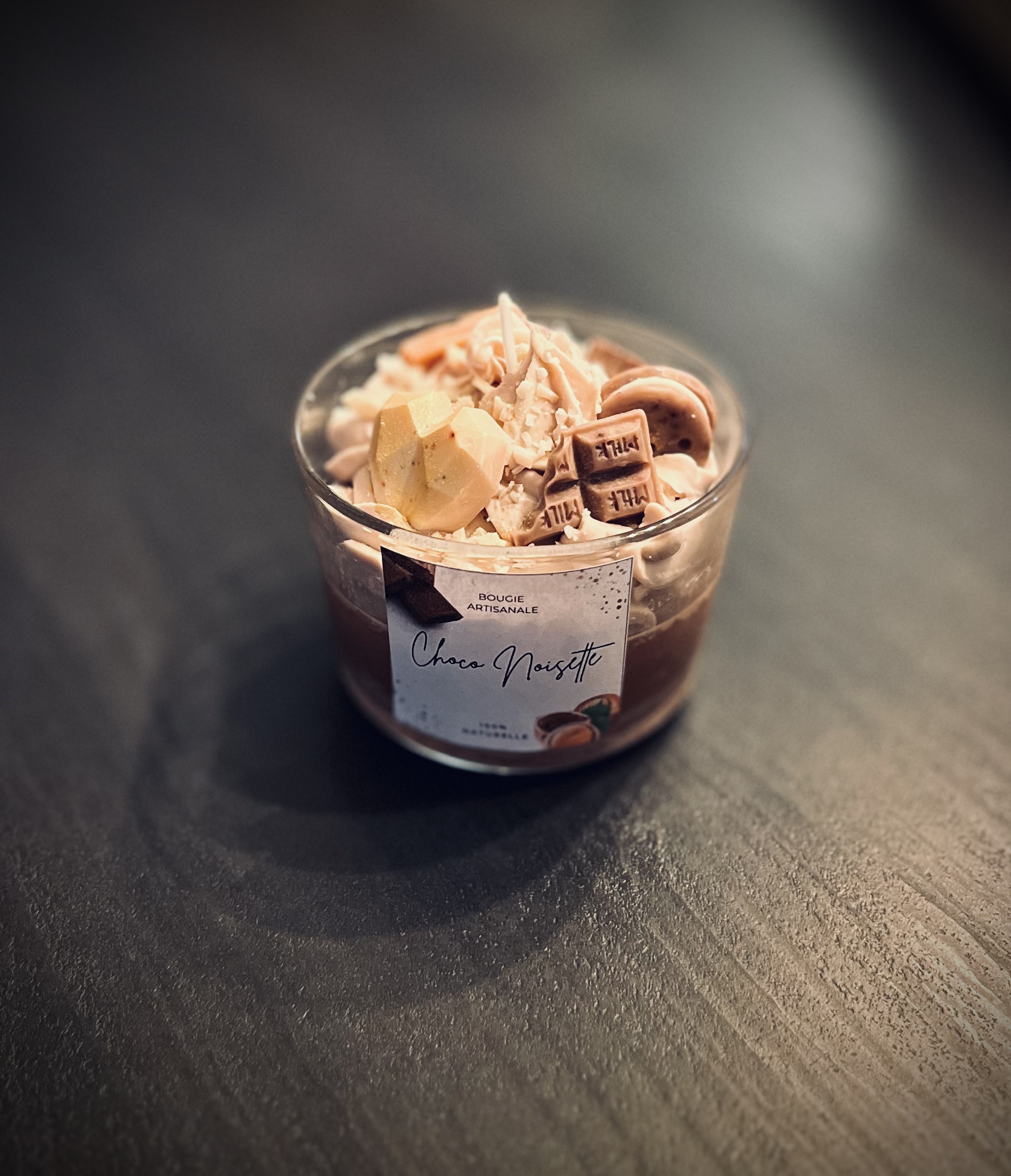 Bougie gourmande - Parfum Choco-Noisette