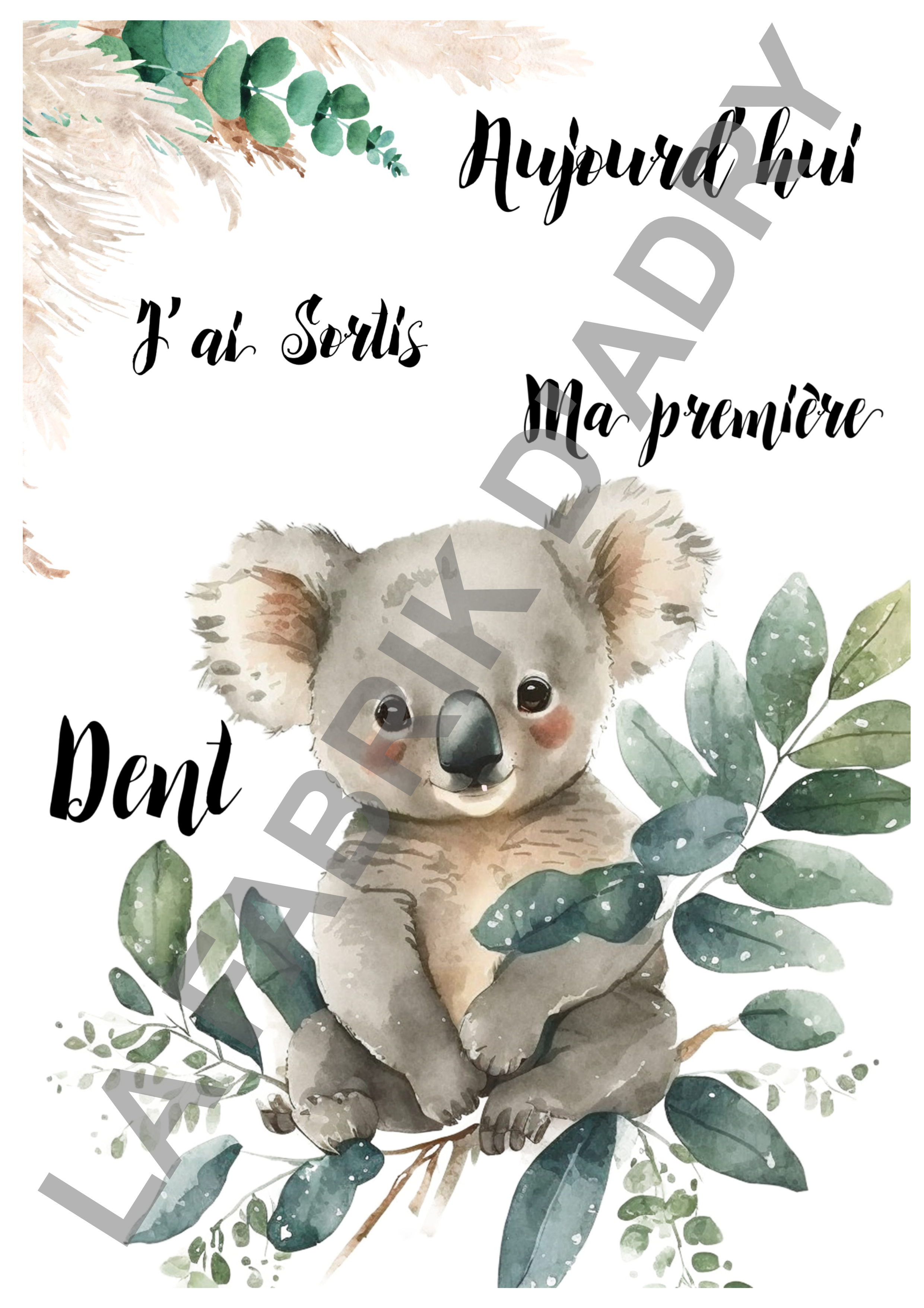 Cartes étapes thème Koala