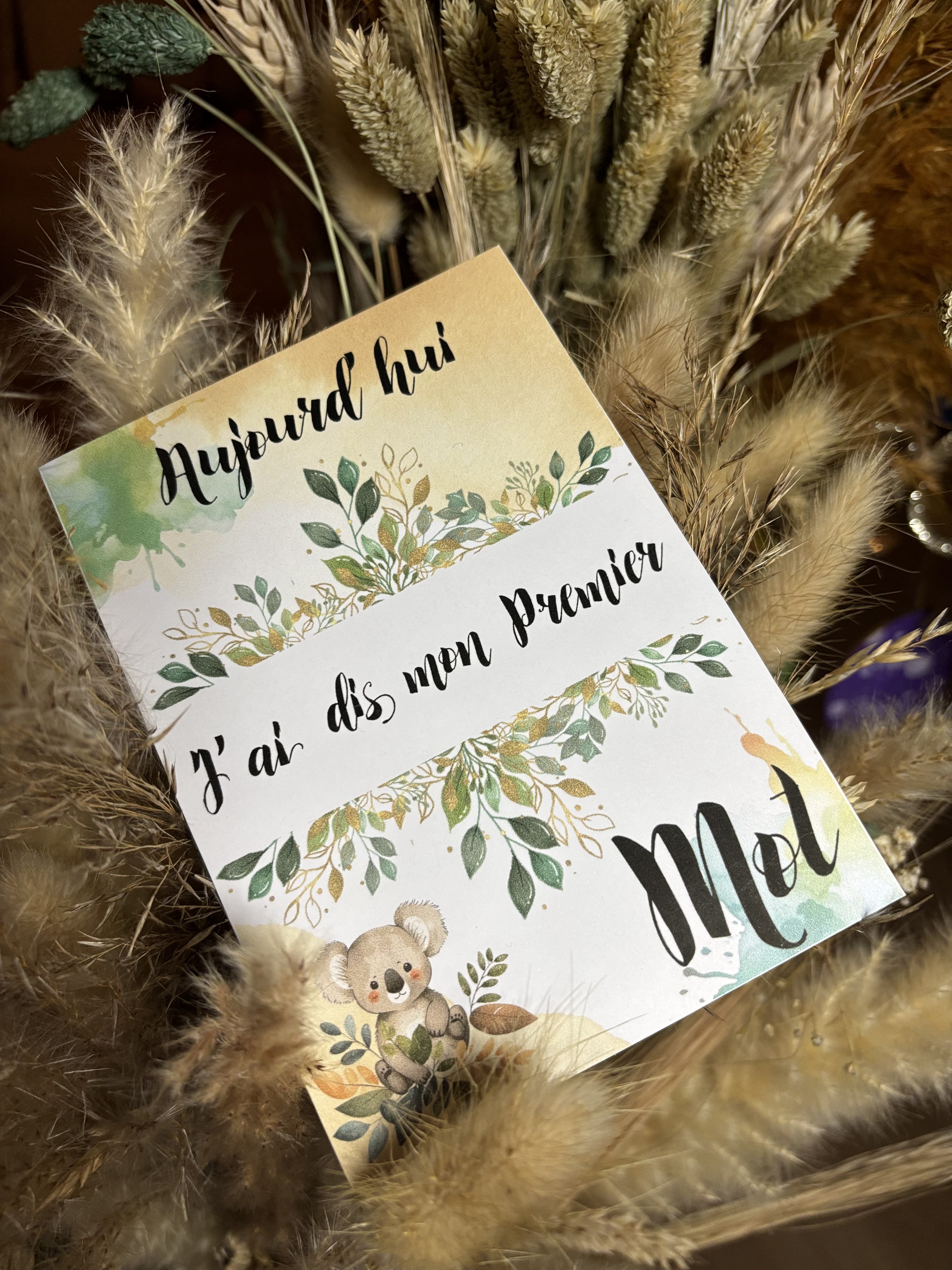 Cartes étapes thème Koala
