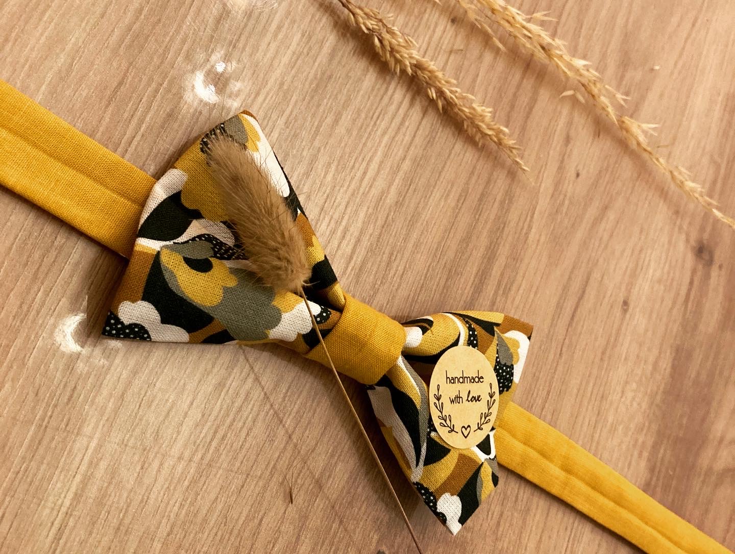 Noeud de Papillon Jaune Moutarde