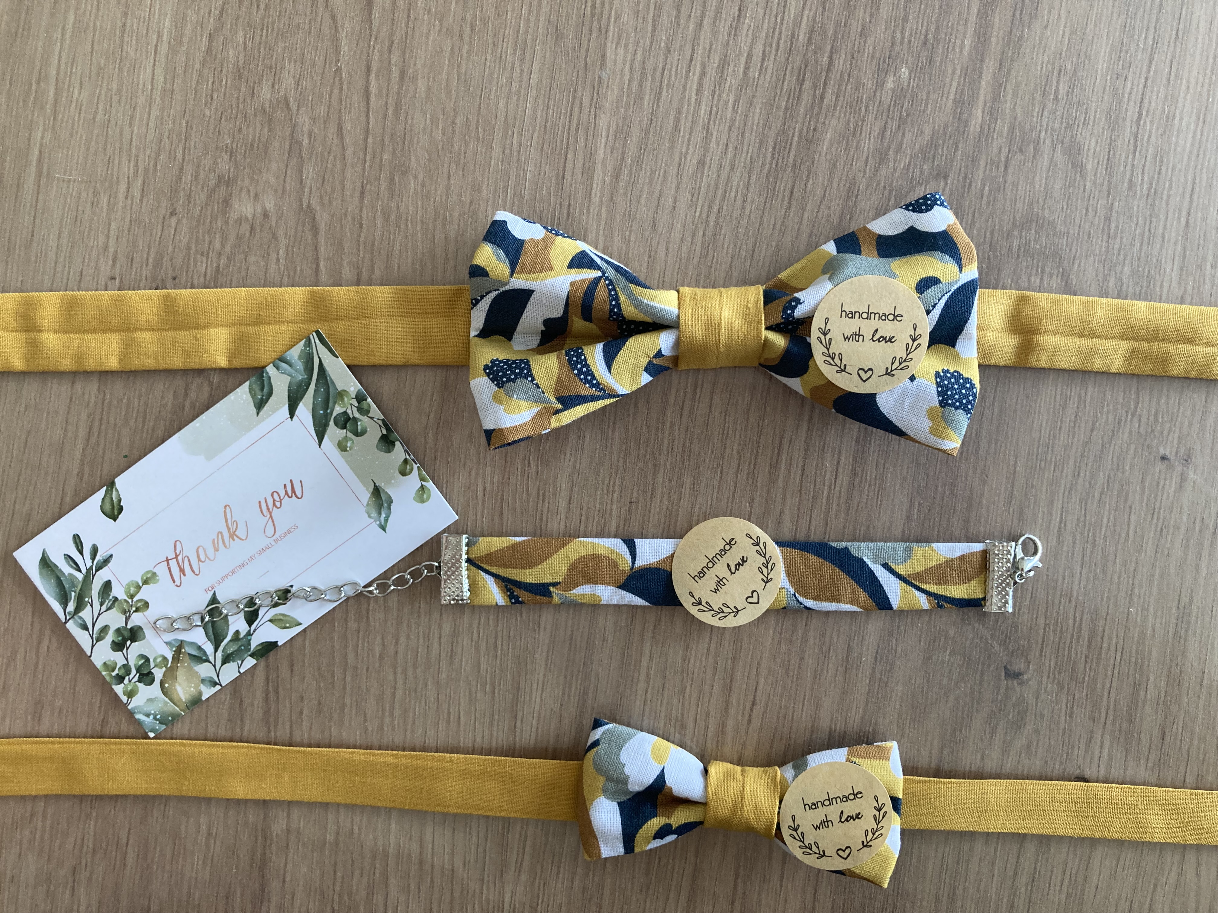 Noeud de Papillon Jaune Moutarde