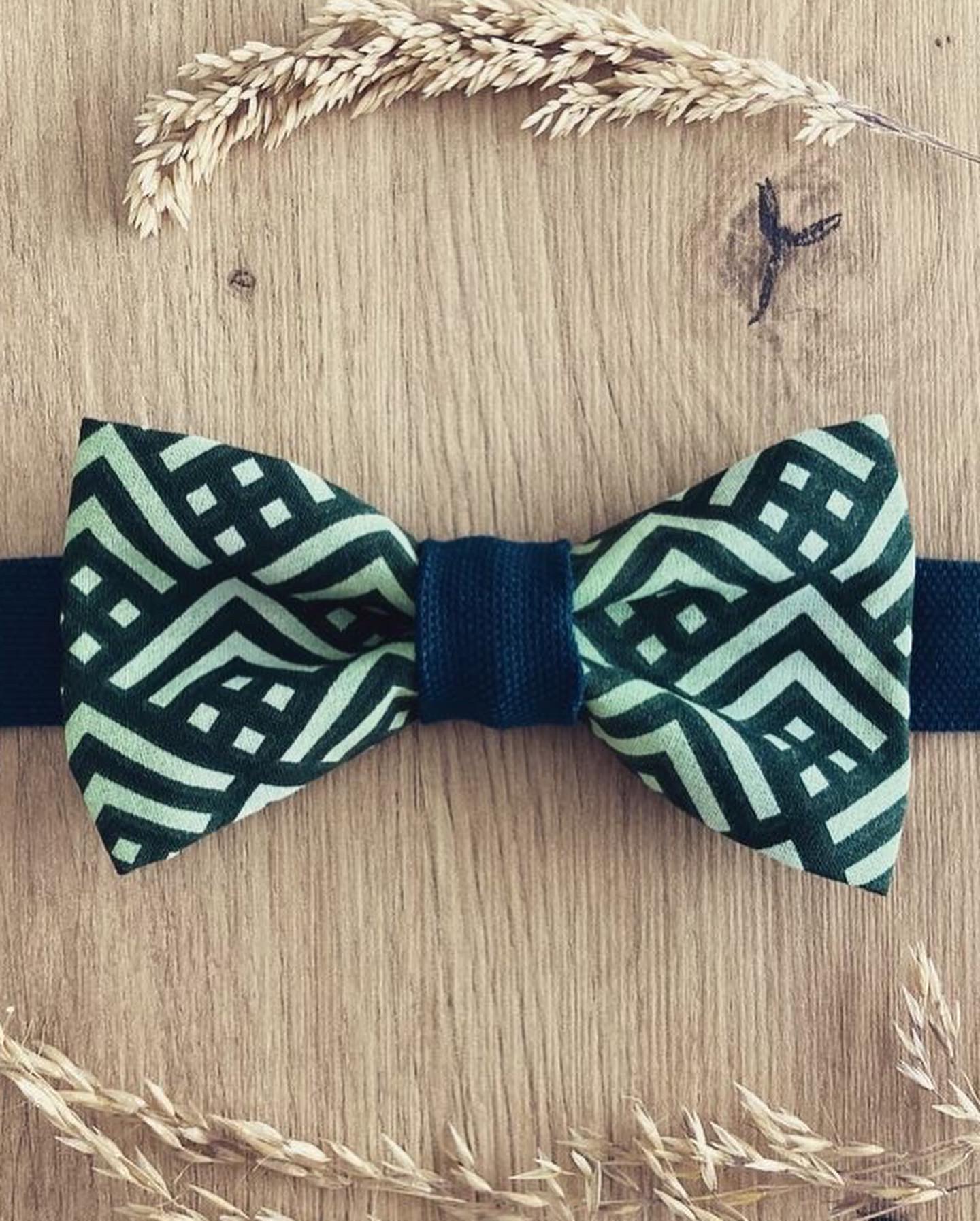 Noeud de Papillon Vert foncé Graphik