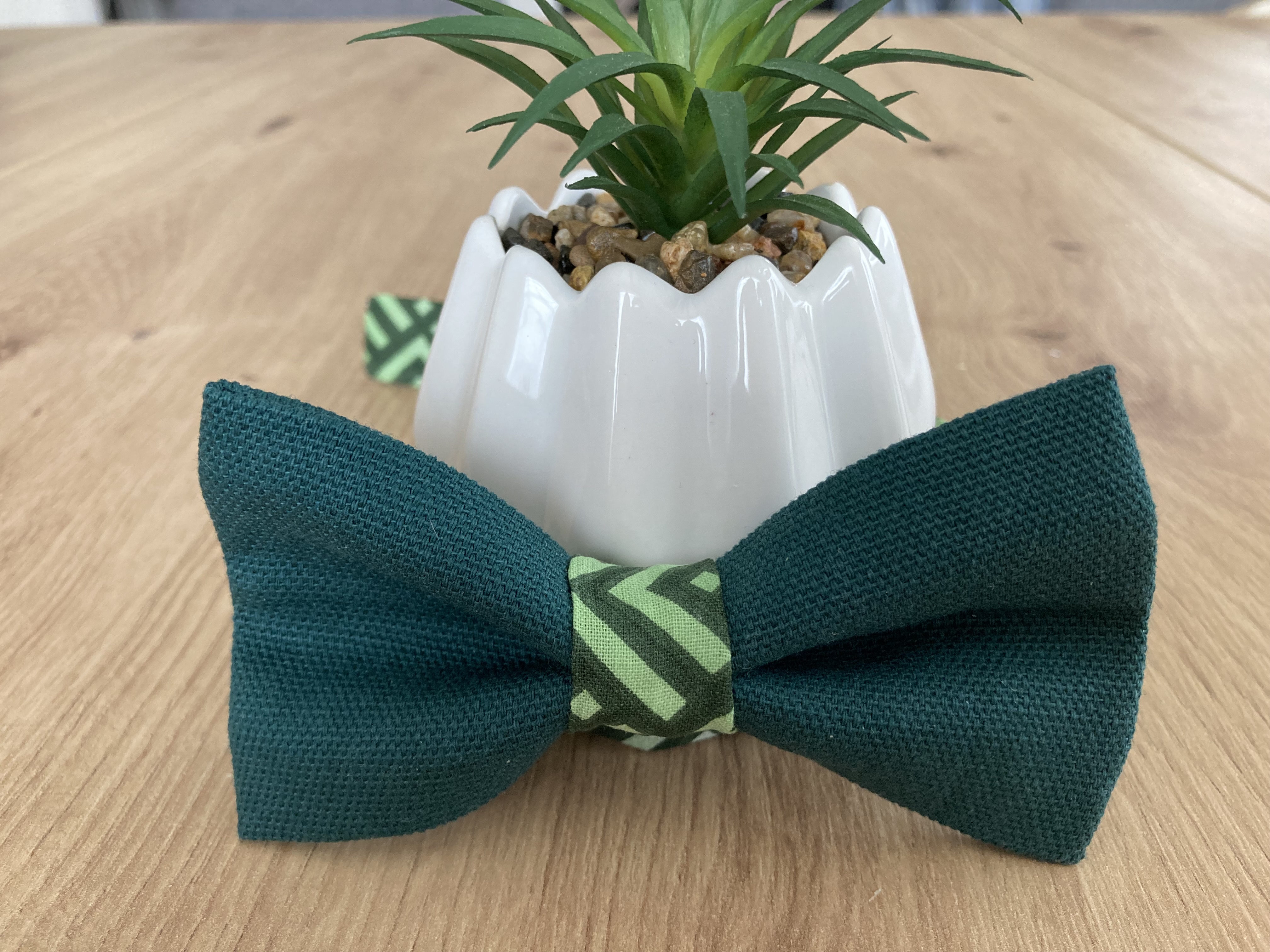 Noeud de Papillon Vert foncé Graphik