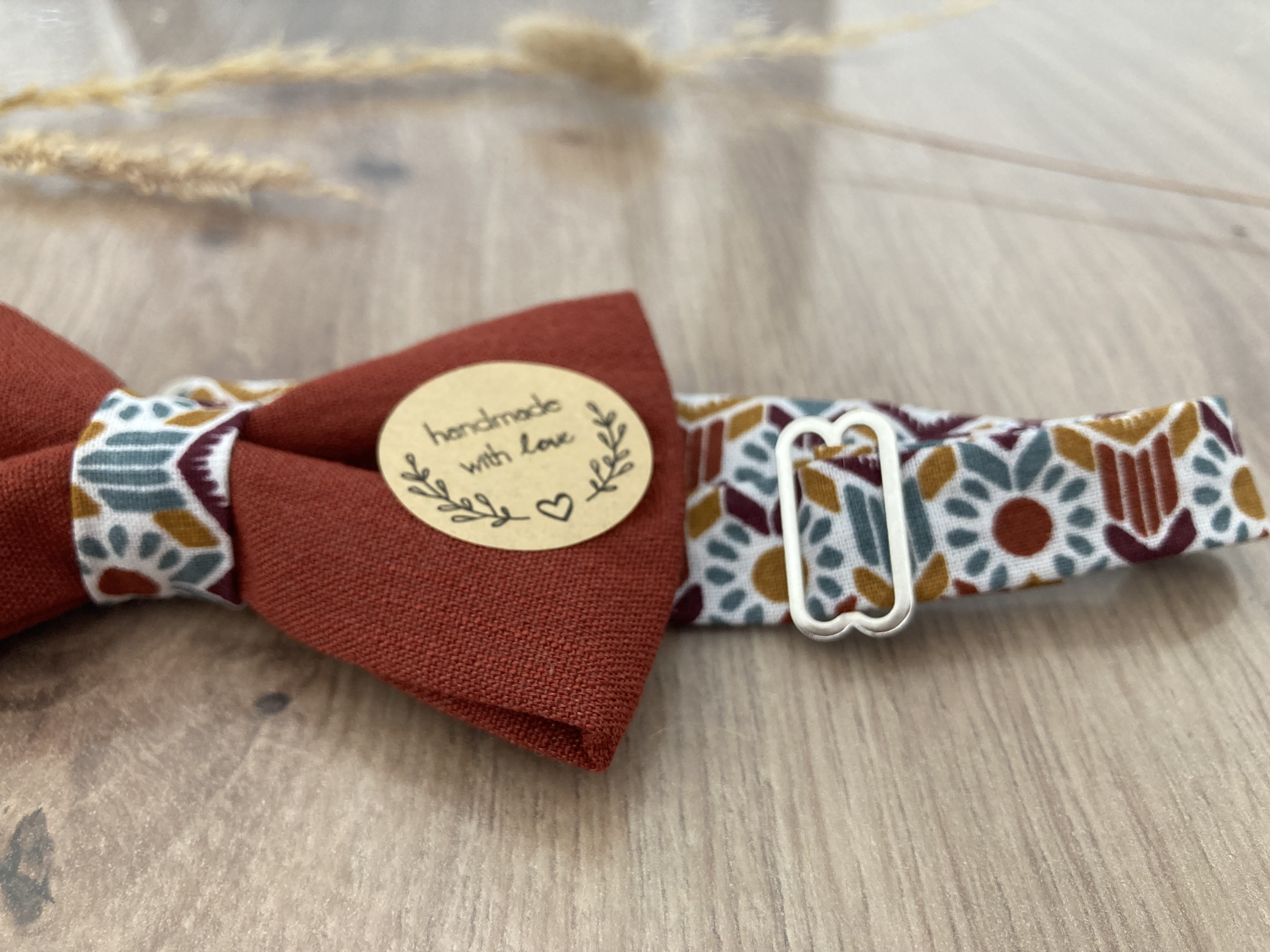 Noeud de Papillon Terracotta Graphik