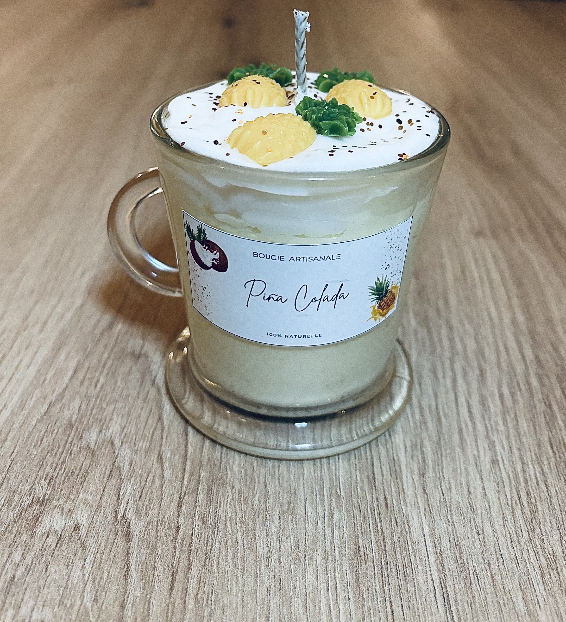 Bougie gourmande - Parfum Pina Colada