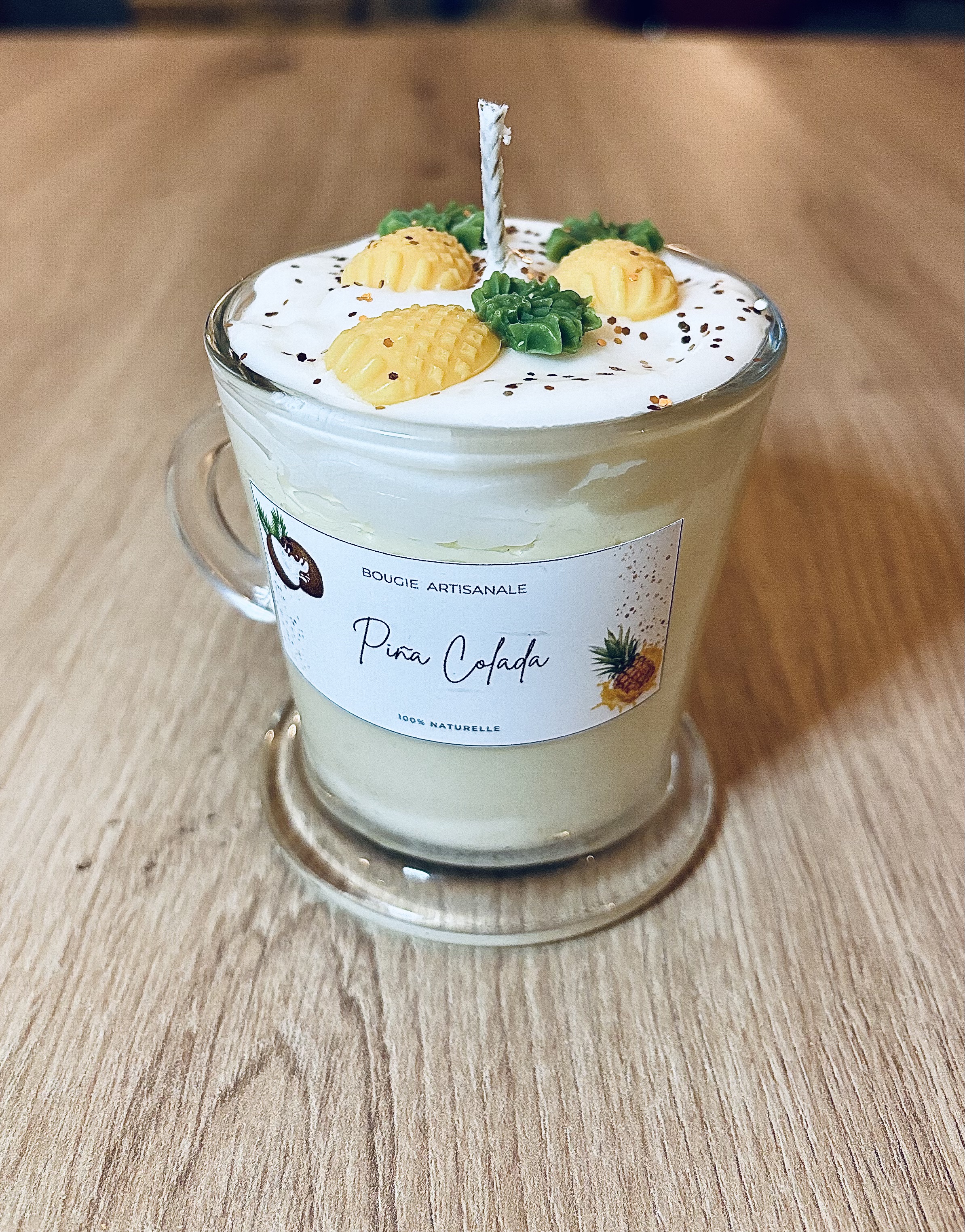 Bougie gourmande - Parfum Pina Colada