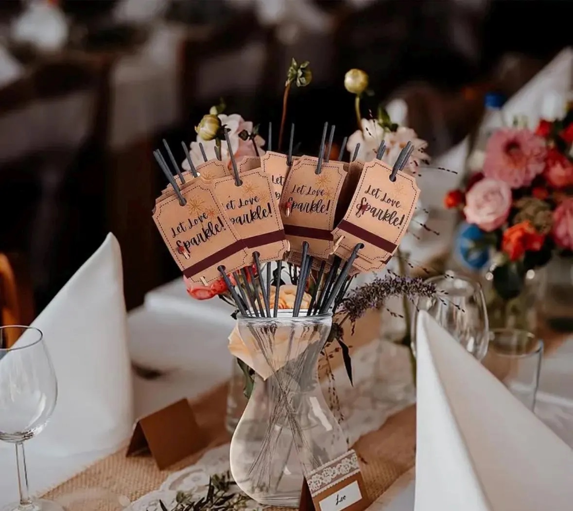 Etiquettes feux de Bengale / Cierge magique pour Mariage