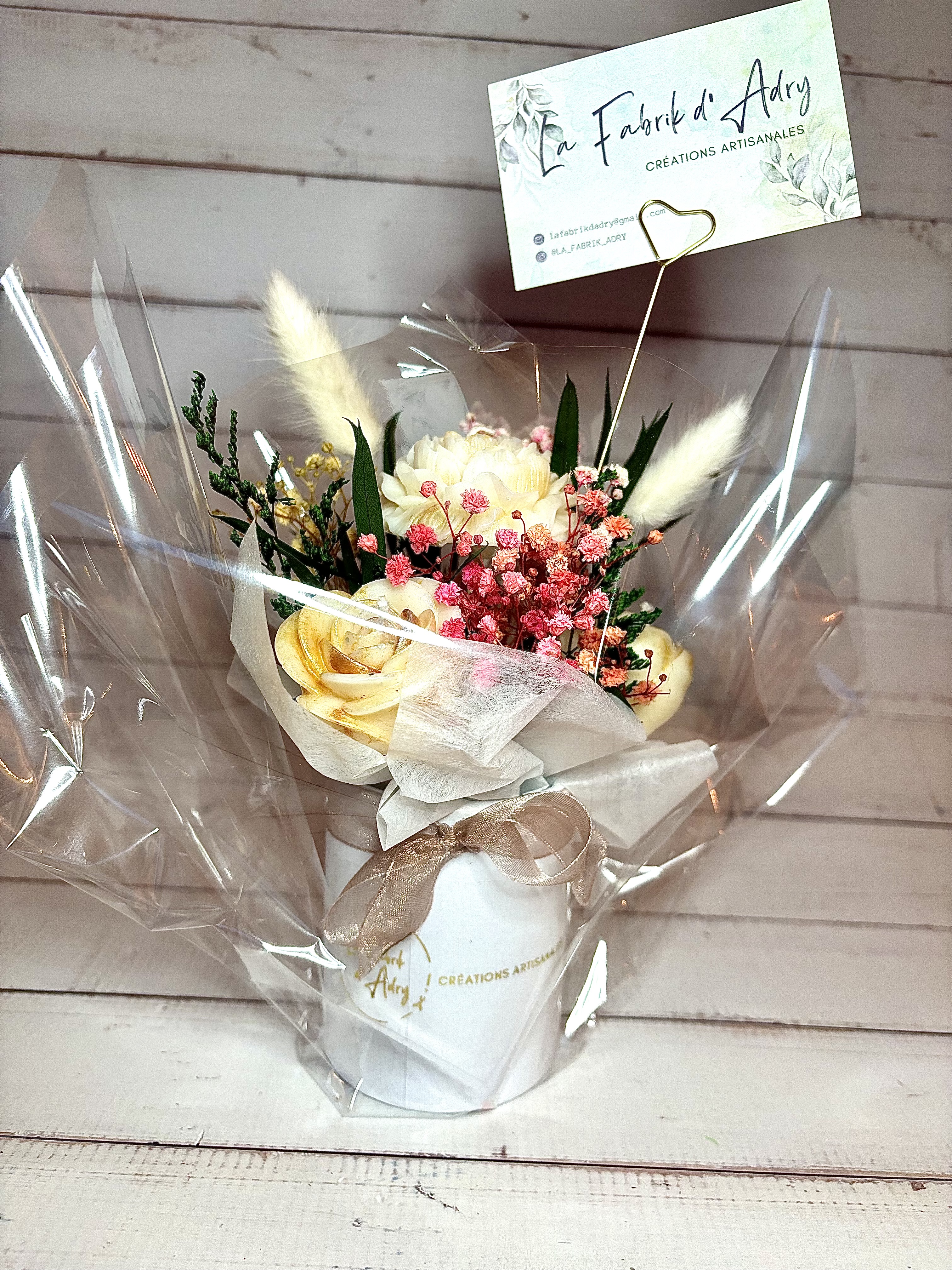 Bouquet de Bougies en pot - Petite Taille - A personnaliser
