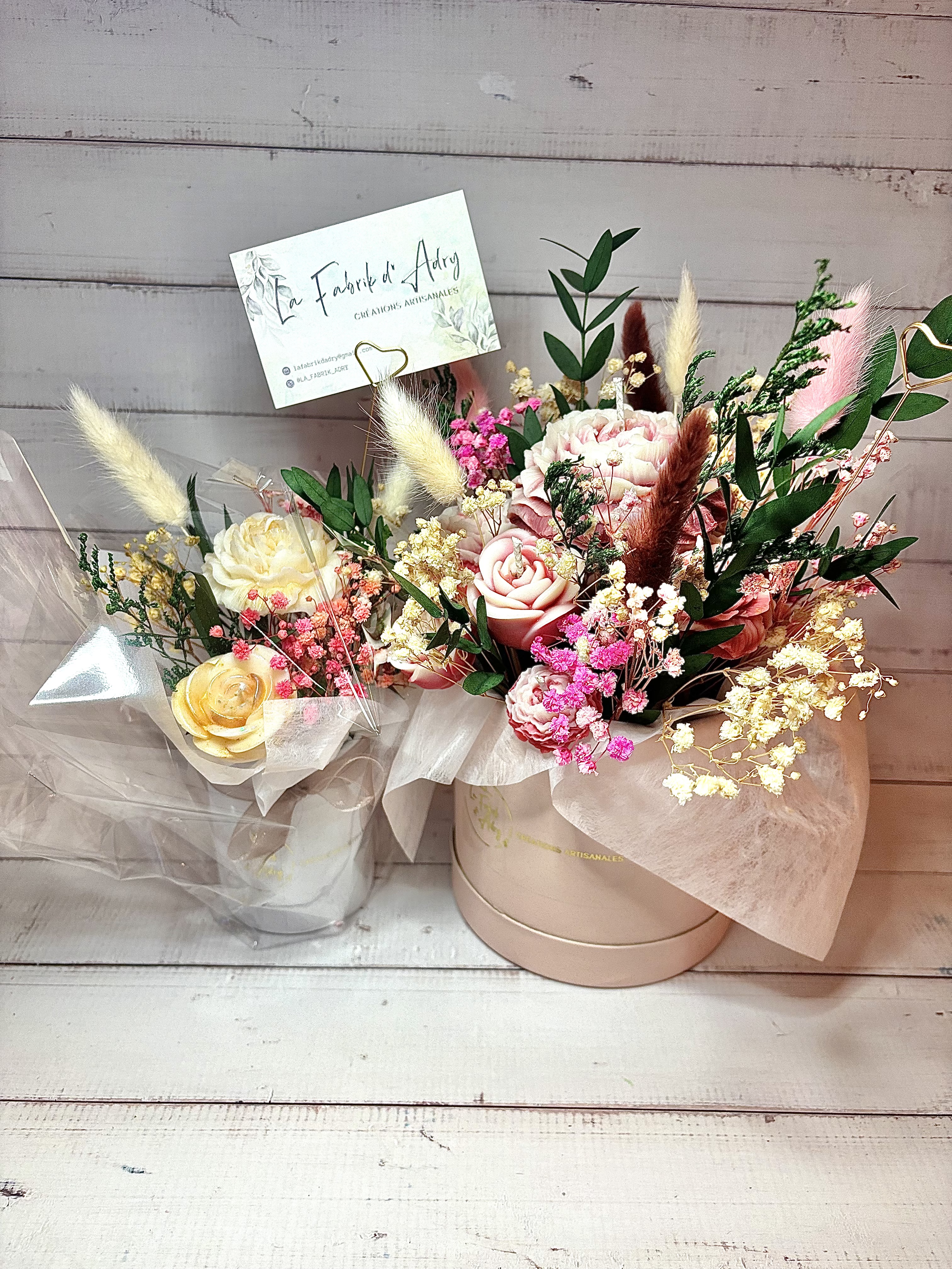 Bouquet de Bougies en pot - Grande Taille à personnaliser