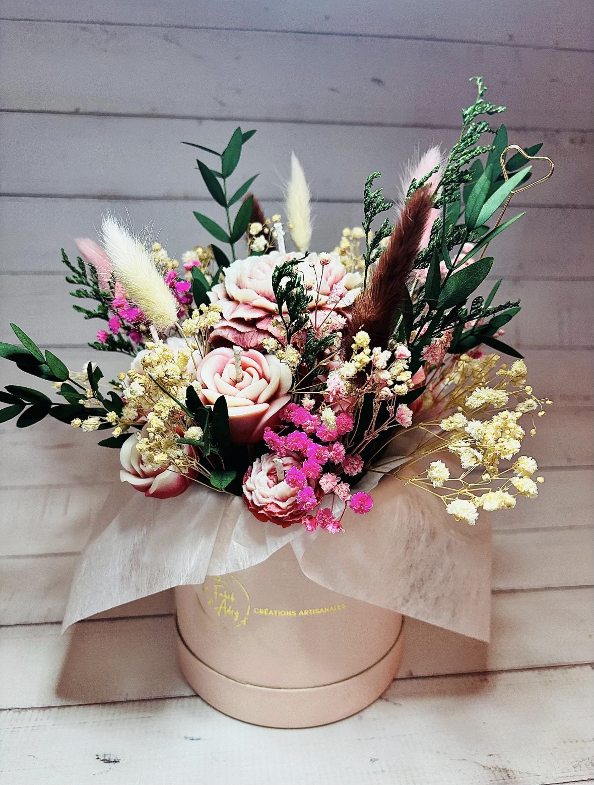 Bouquet de Bougies en pot - Grande Taille à personnaliser