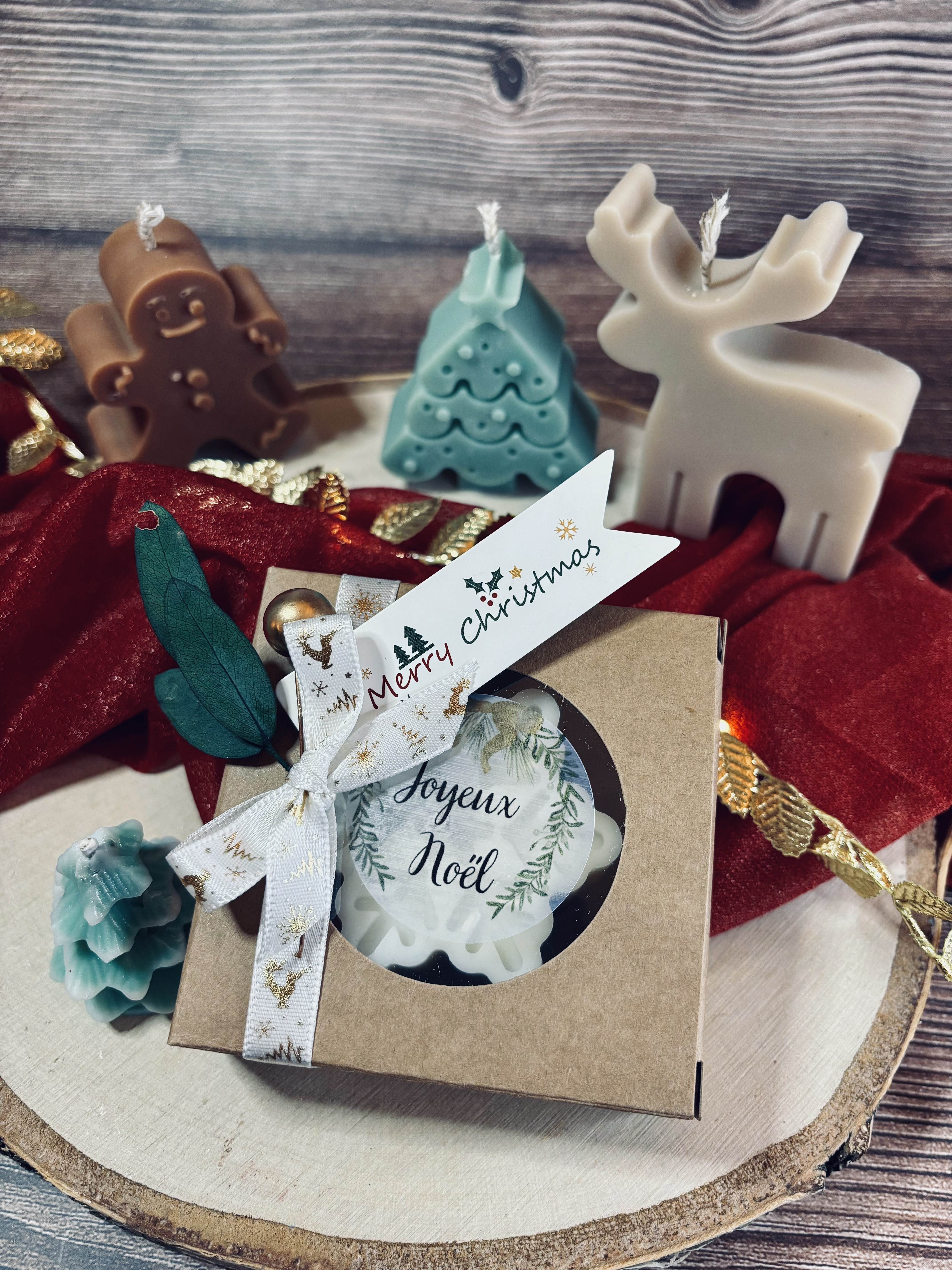 Coffret bougie - Sujet de Noël