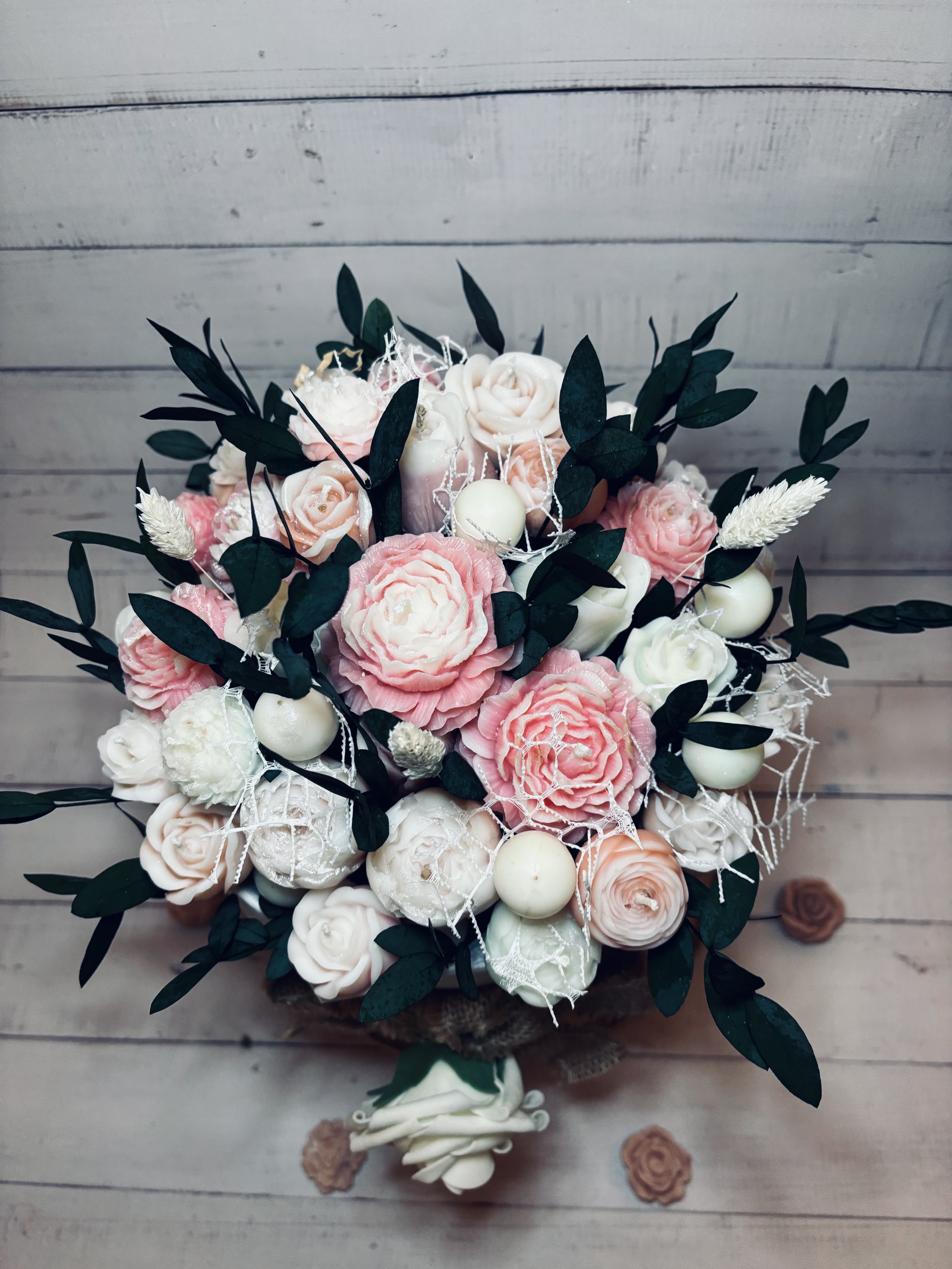 Reproduction de bouquet de Mariée - Noces de Cire