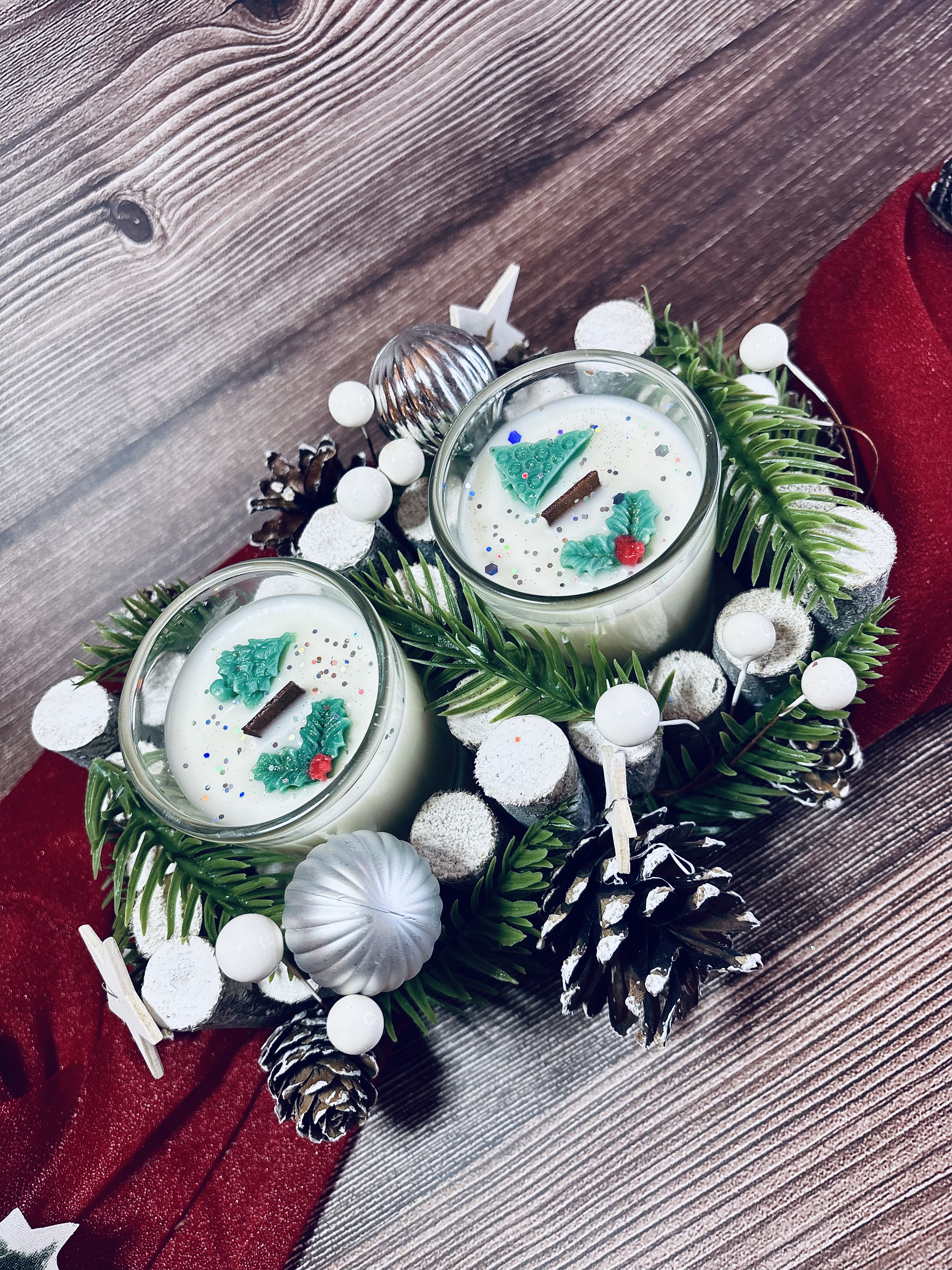 Centre de Table - duo de bougies