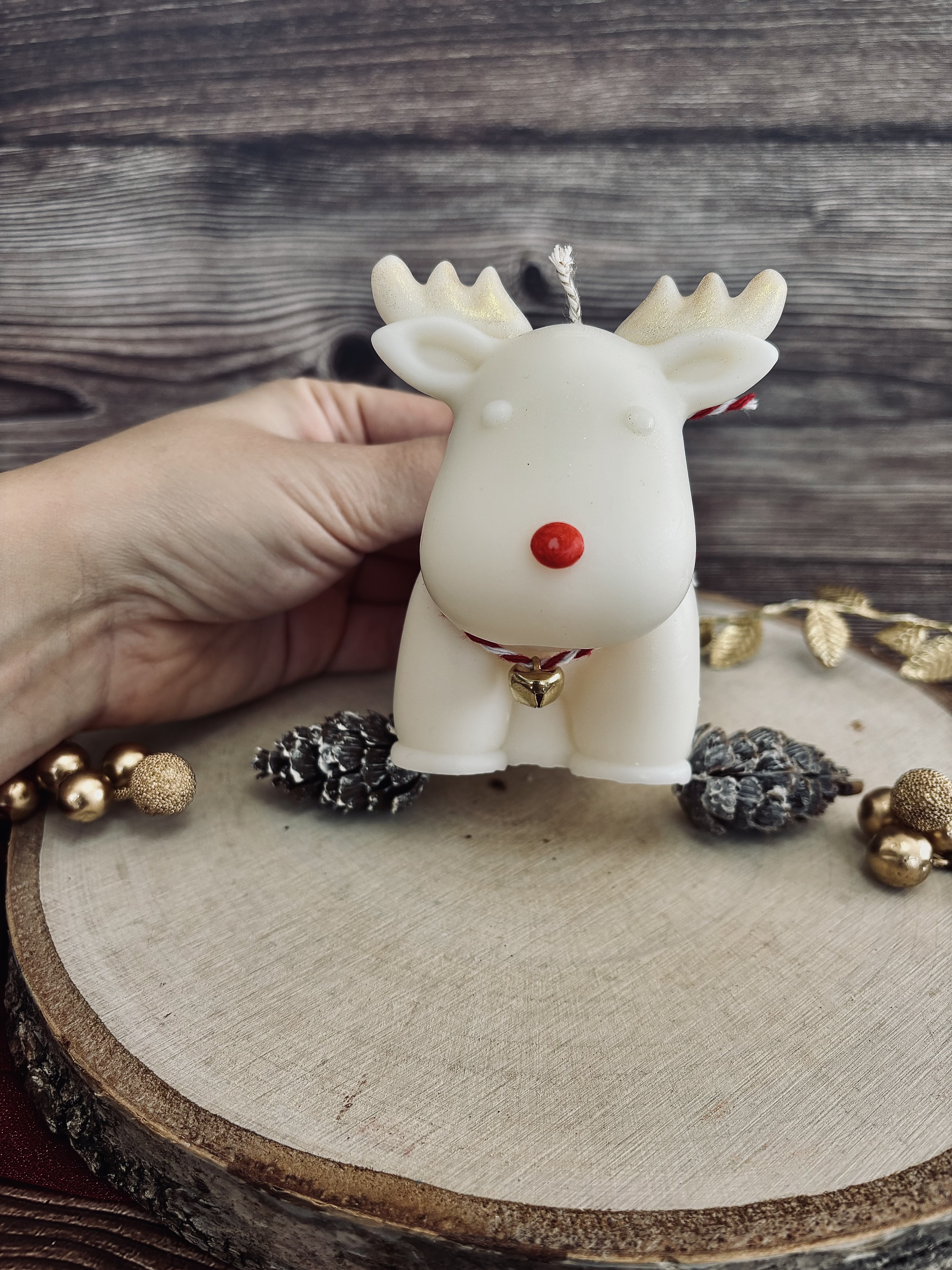 Bougie Cerf de Noël