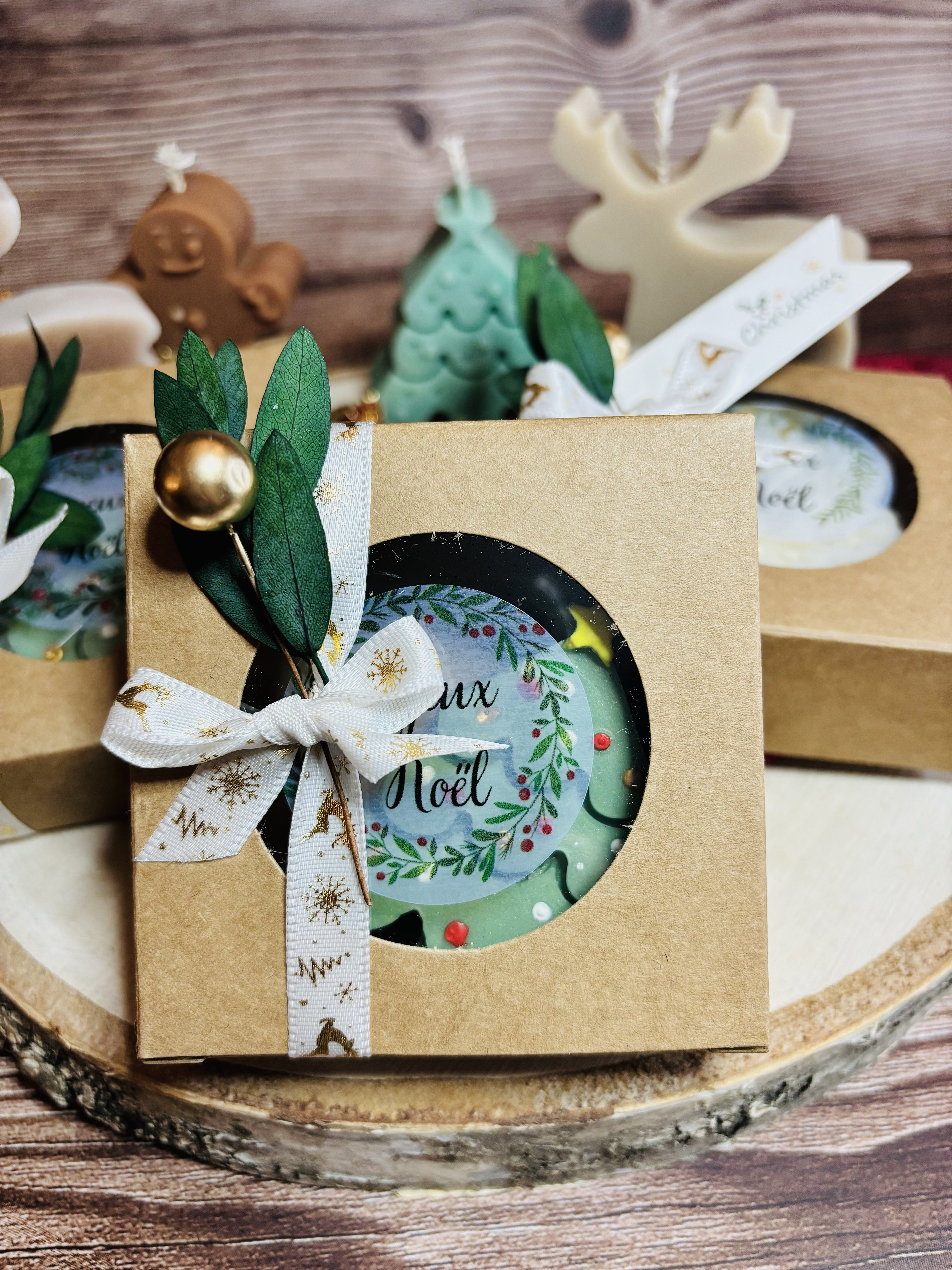 Coffret bougie - Sujet de Noël