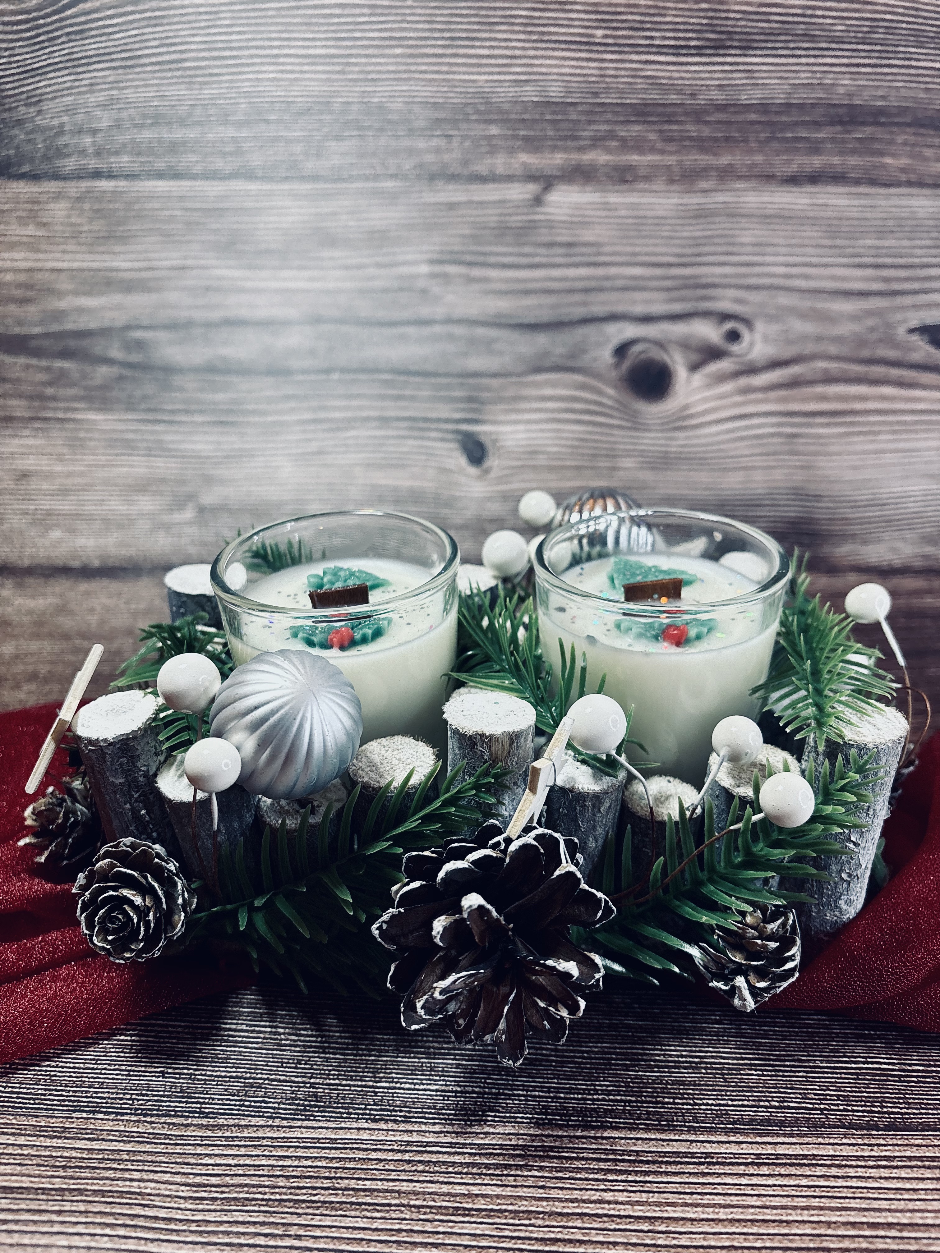 Centre de Table - duo de bougies