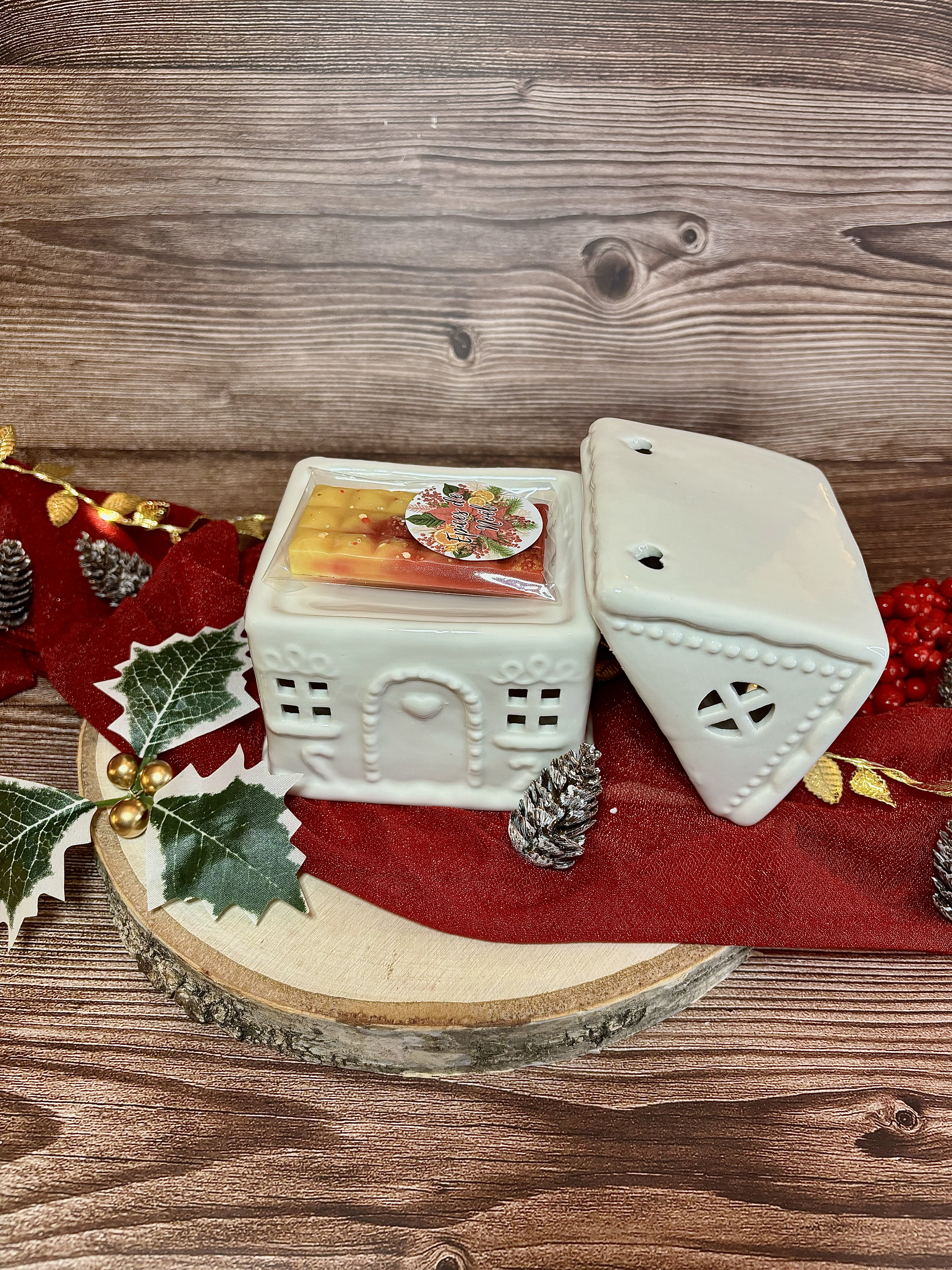 Brûle parfum Maison pain d'épices - Blanc