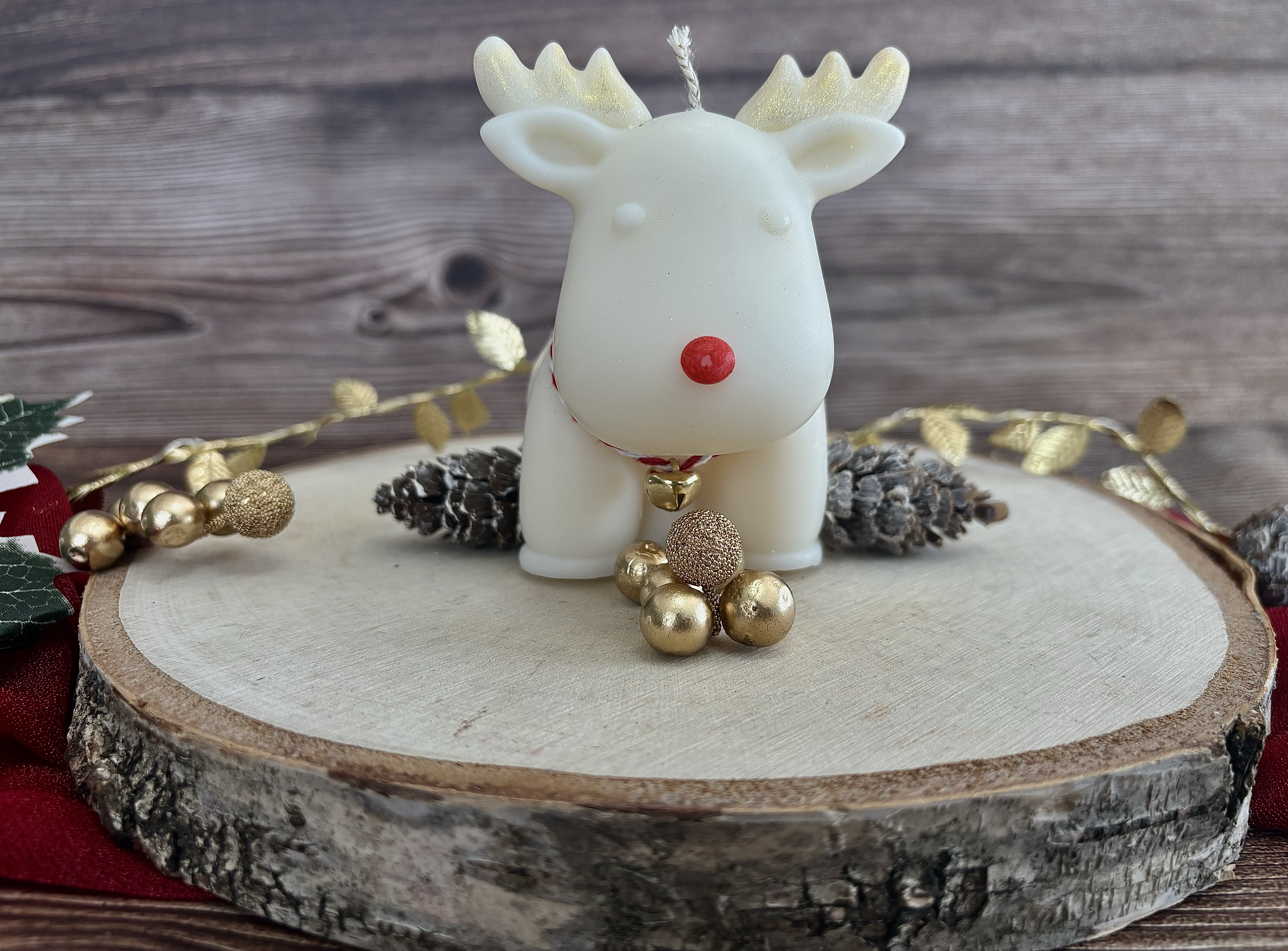 Bougie Cerf de Noël
