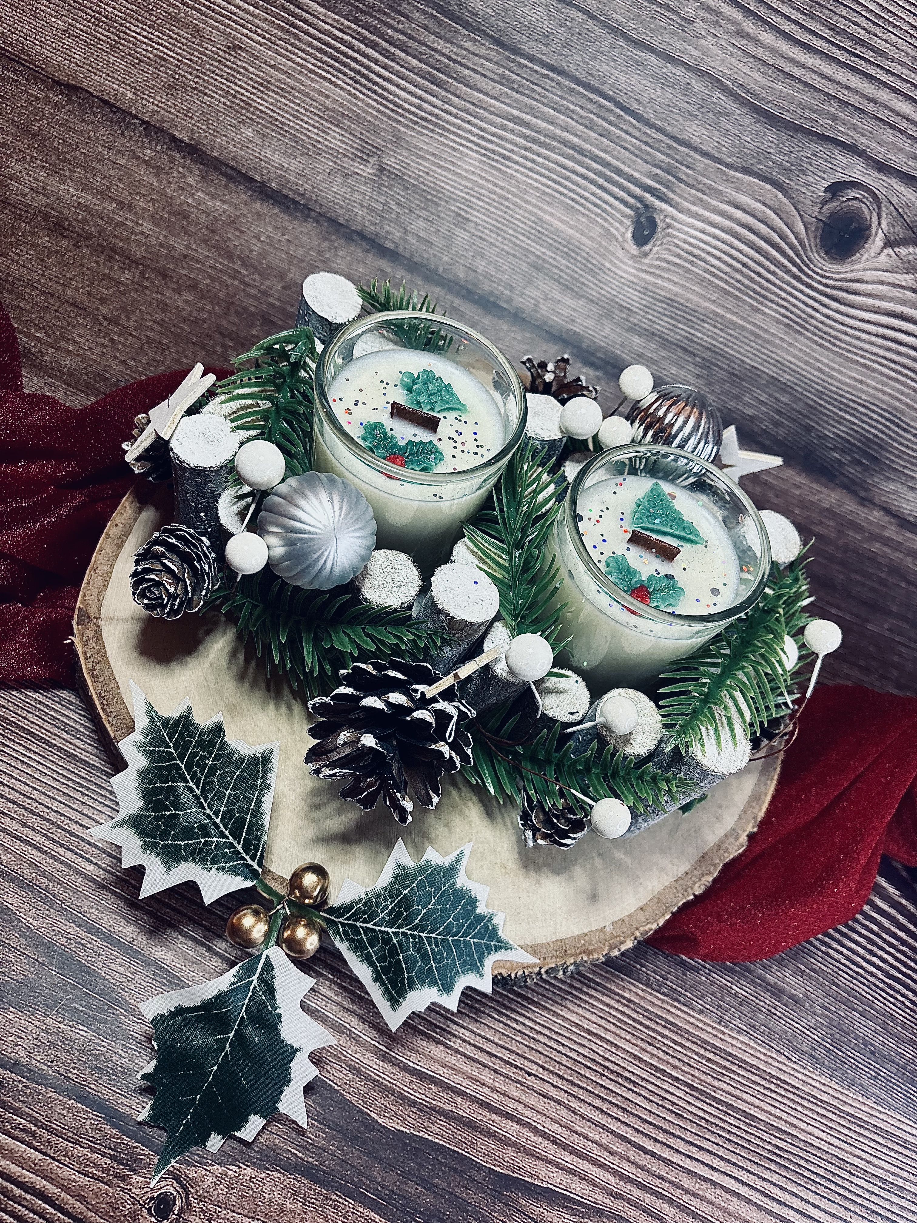 Centre de Table - duo de bougies