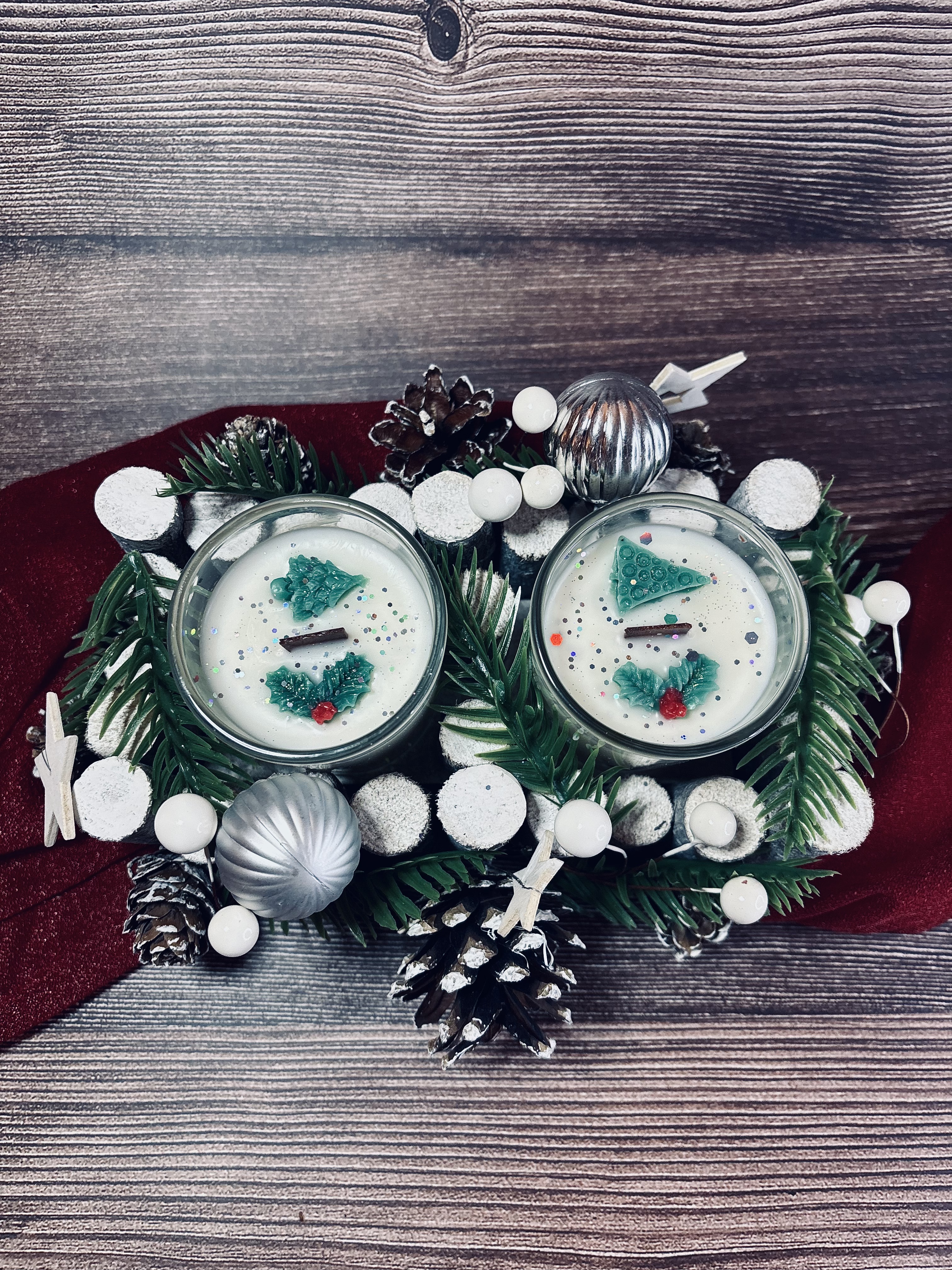 Centre de Table - duo de bougies