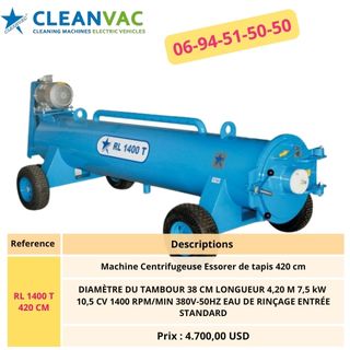 Machine Centrifugeuse Essoreuse de Tapis