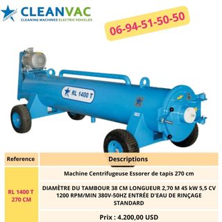 Machine Centrifugeuse Essoreur de tapis