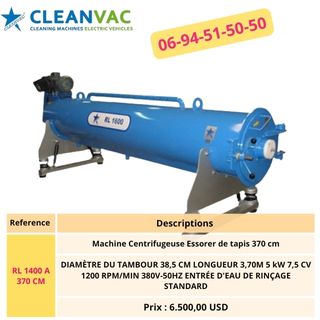 Machine centrifugeuse essoreuse de tapis