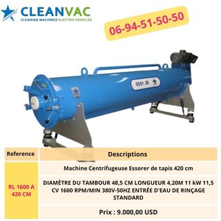 Machine Centrifugeuse Essoreur de Tapis