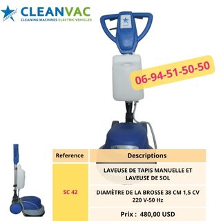 Laveuse de tapis manuelle et laveuse de sol