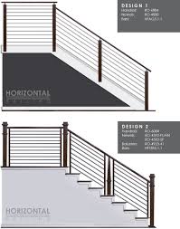 Angled Horizontal Stair Rails 