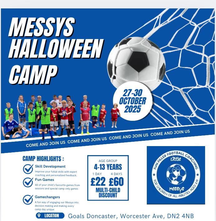 Goals Doncaster Messys Halloween Camps