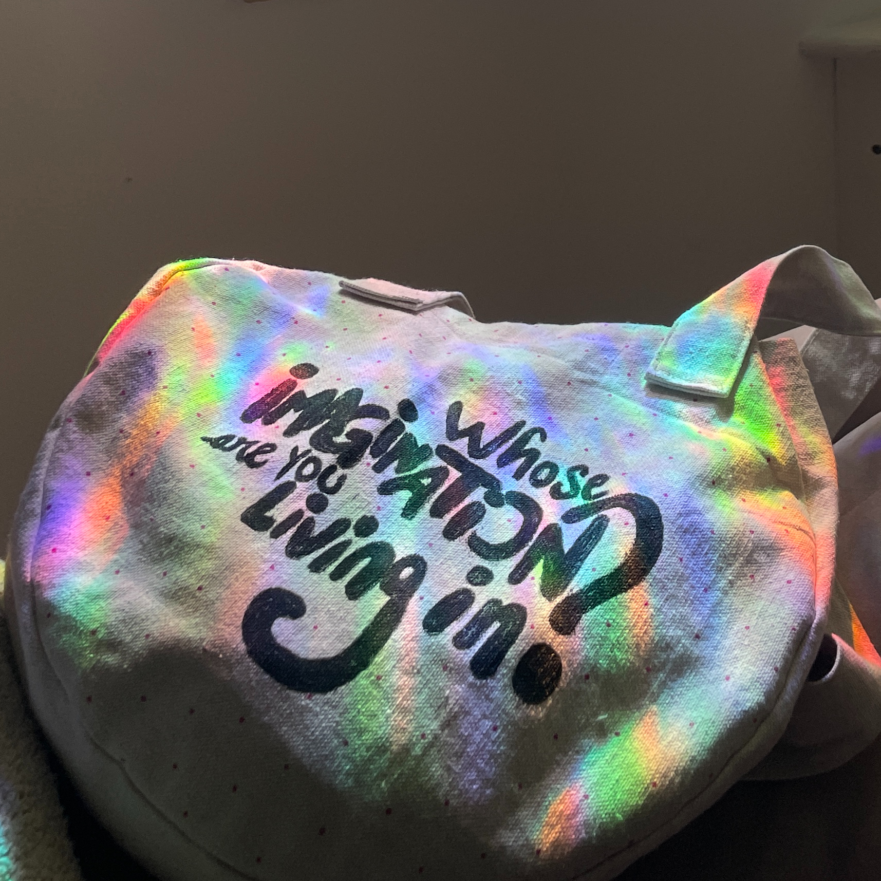 "Whose Imagination" Totes