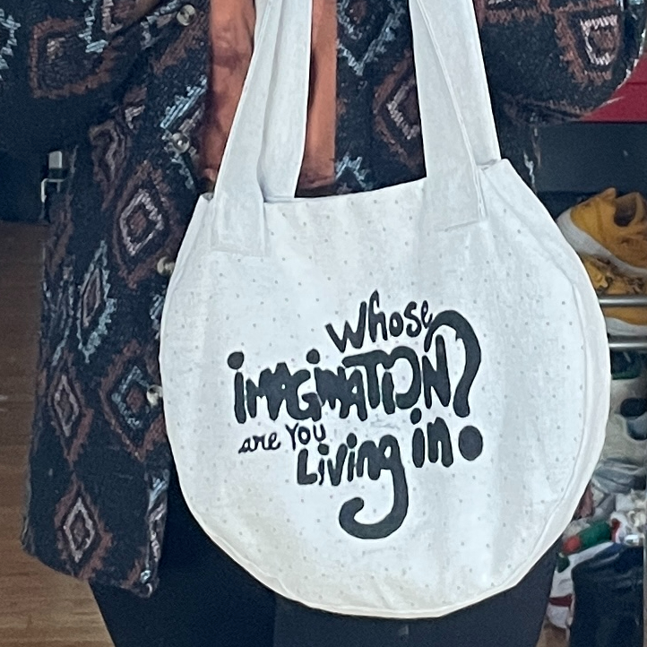 "Whose Imagination" Totes