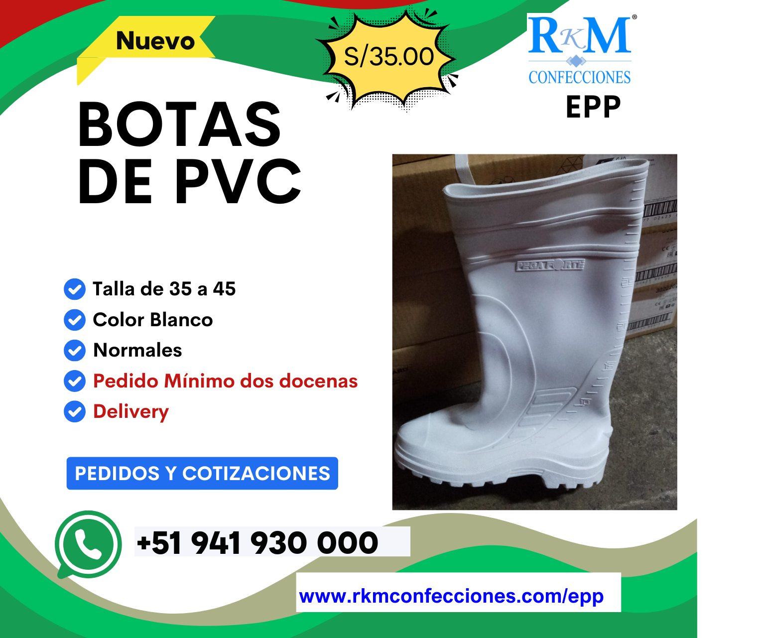 Botas De PVC Normales