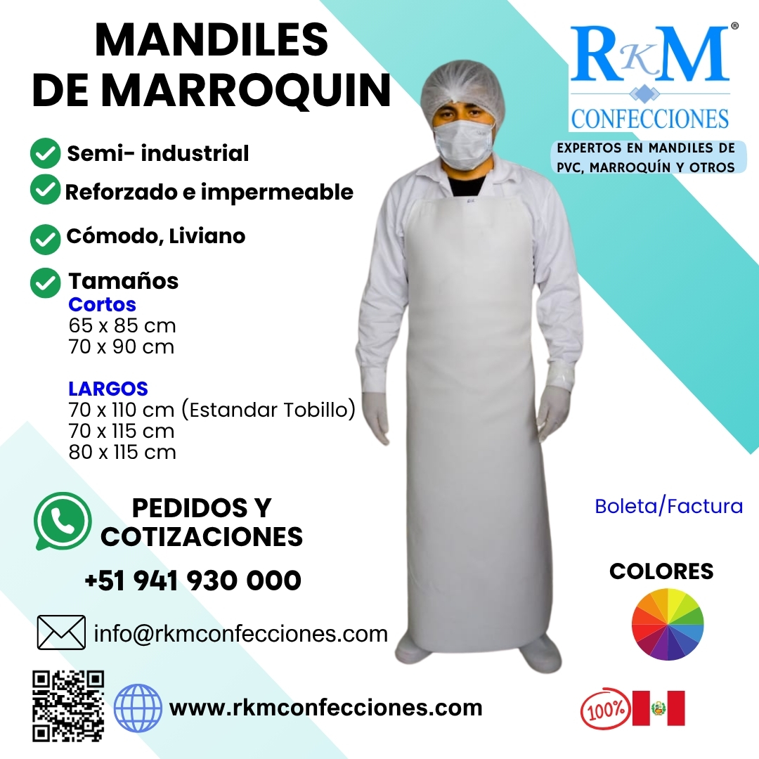Mandil de marroquin o Cuerina - Normal - Reforzado 65 x 85 cm