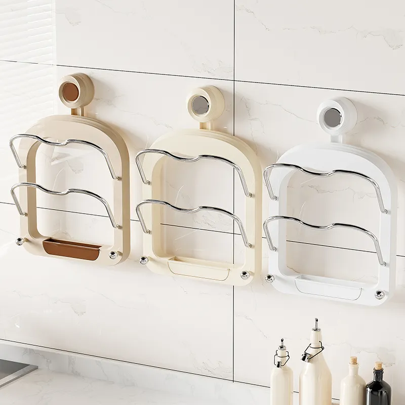 Wall-Mounted Pot Lid and Utensil Holder
