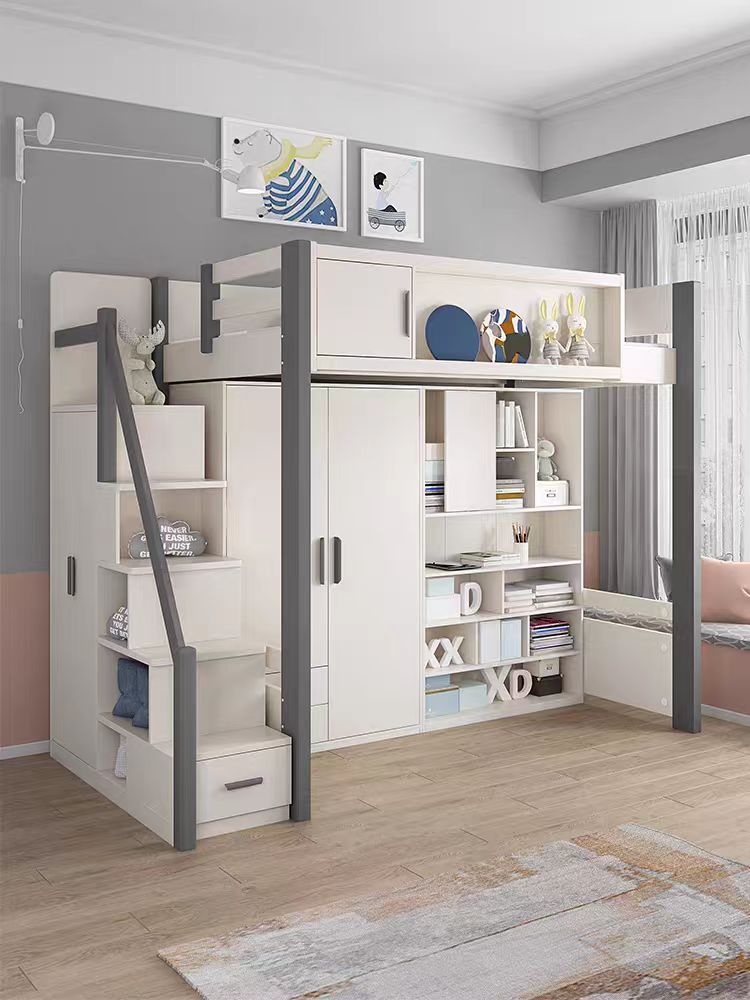 Multifunctional Loft Bed with Desk and Storage